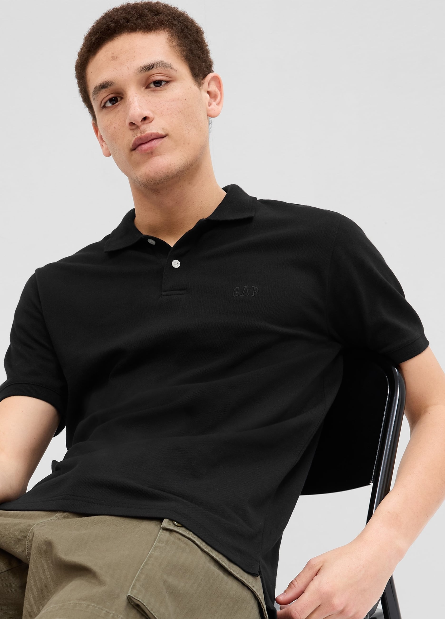Polo In Piquet Con Logo Gap
