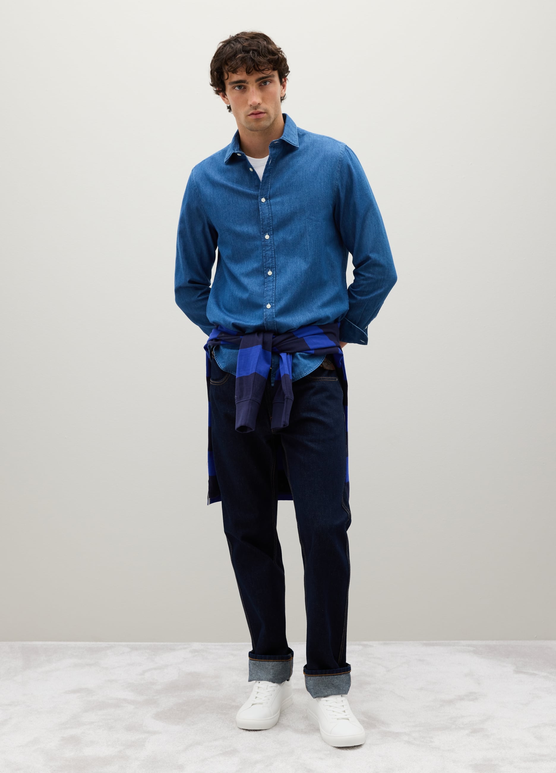 Camicia Regular Fit In Denim