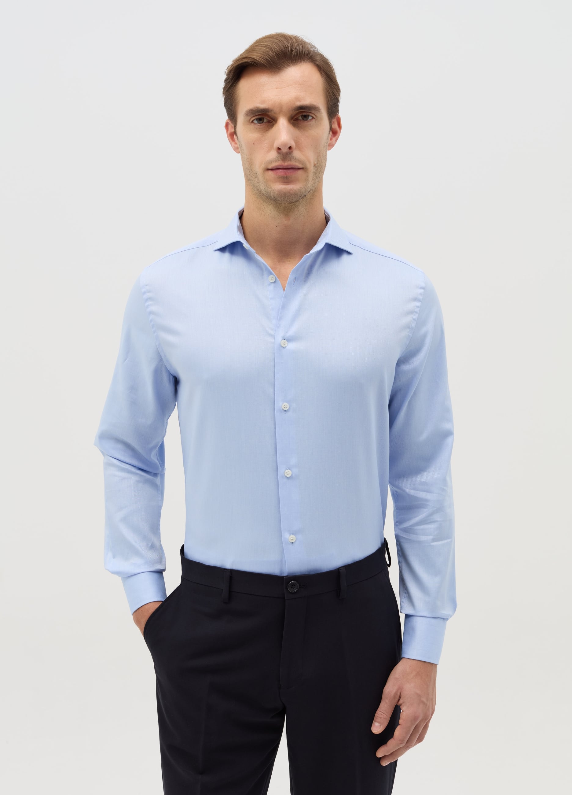 Camicia Regular Fit In Cotone Oxford Easy Iron