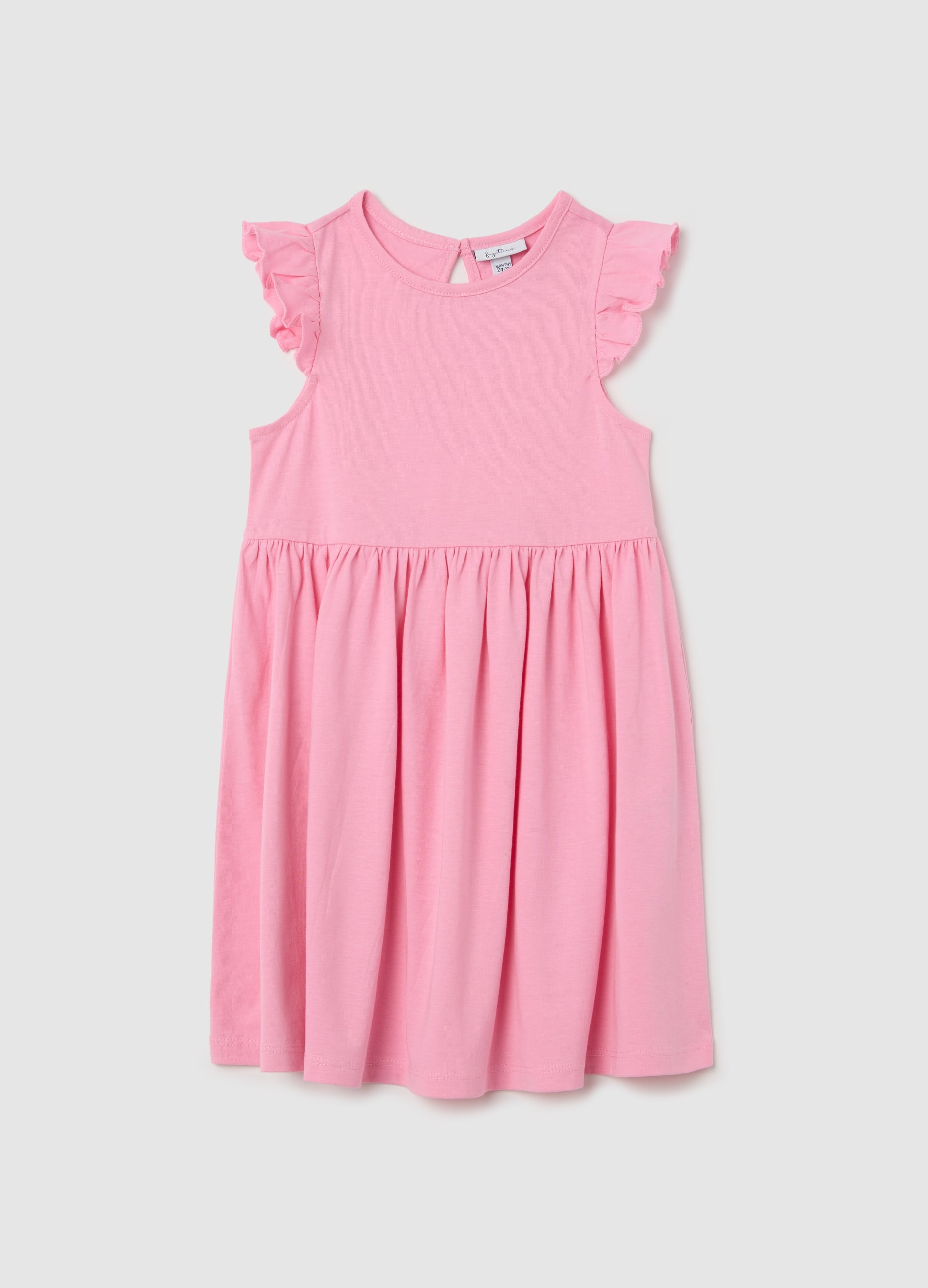 Abito Da Neonata In Puro Cotone Rosa Regular Fit