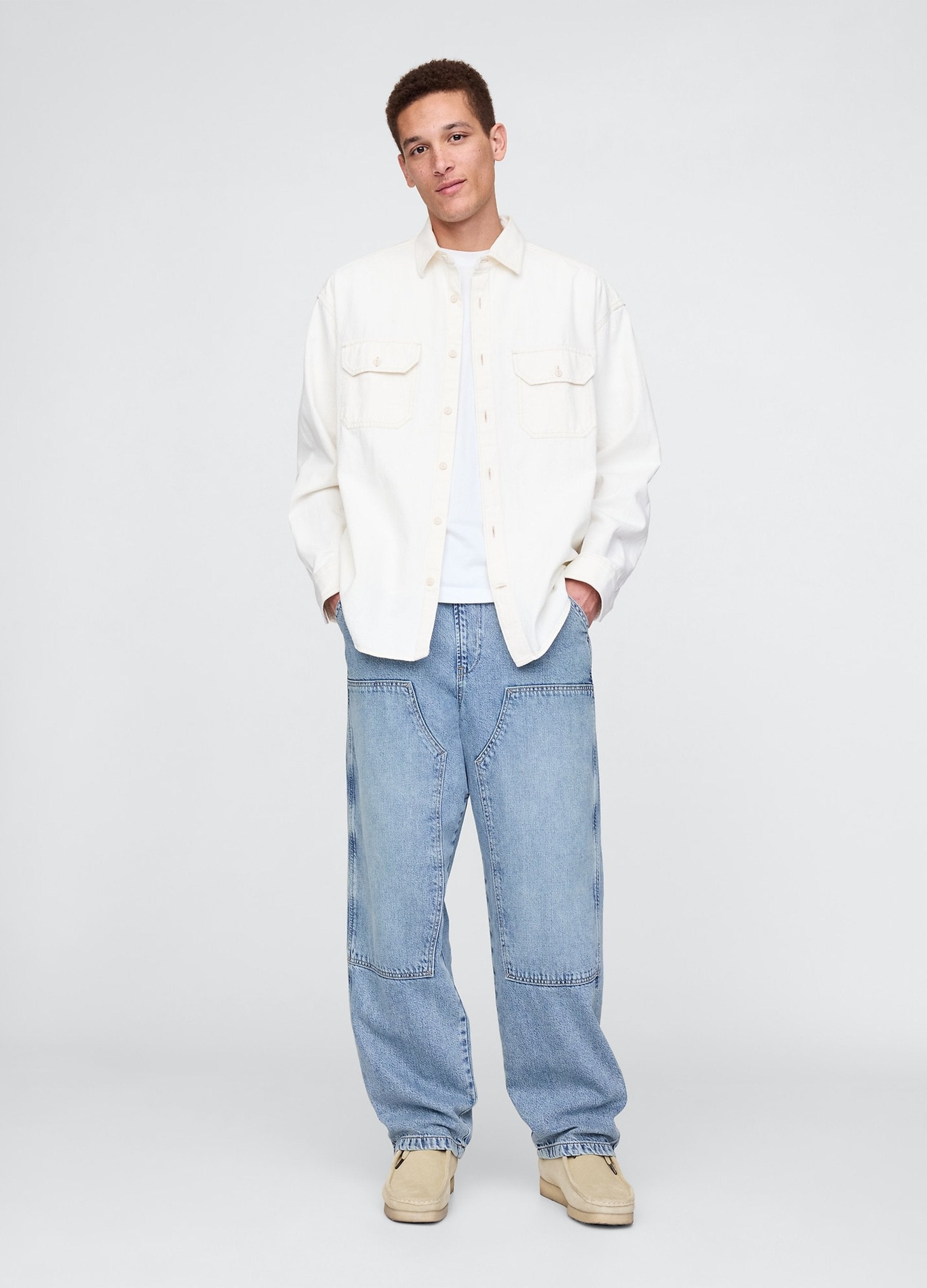 Jeans Baggy In Cotone E Lyocell