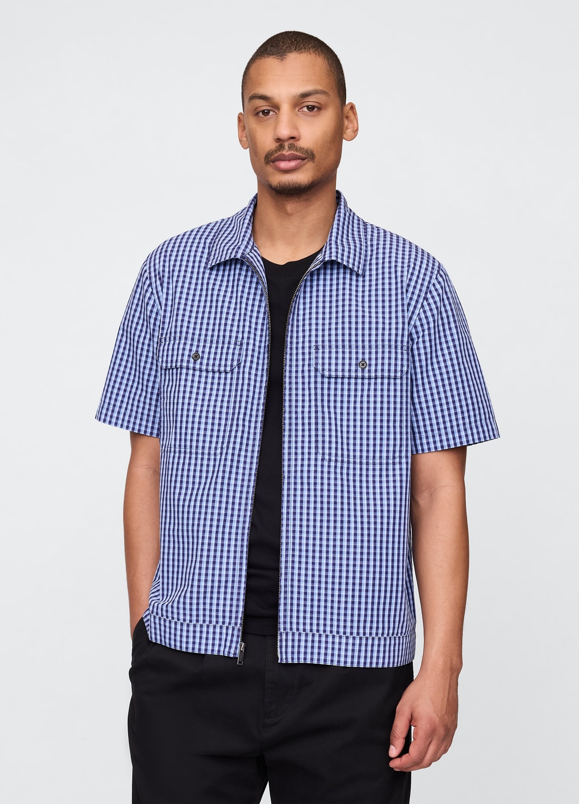 Camicia In Puro Cotone Multicolor A Quadri
