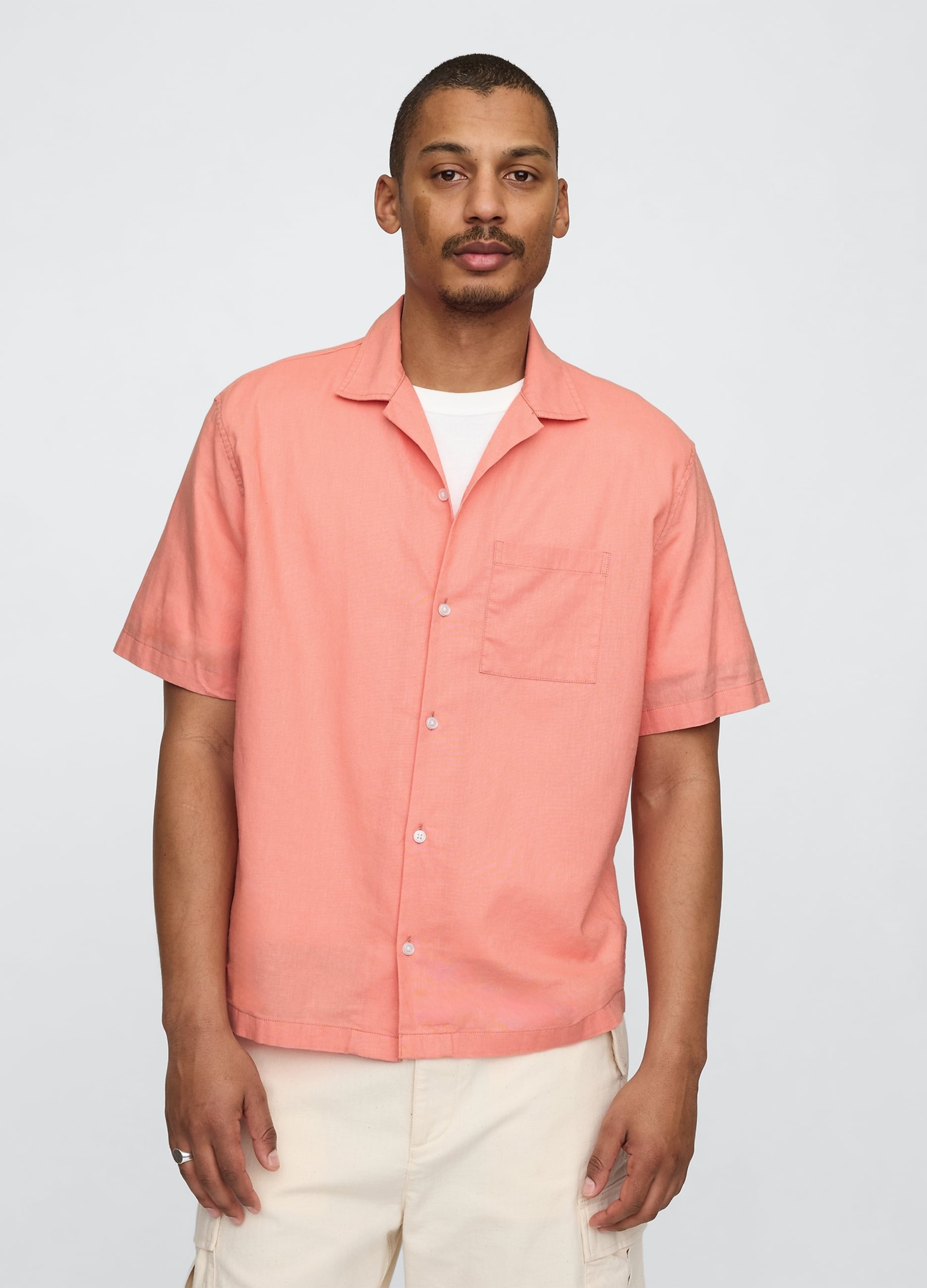 Camicia In Lino E Cotone
