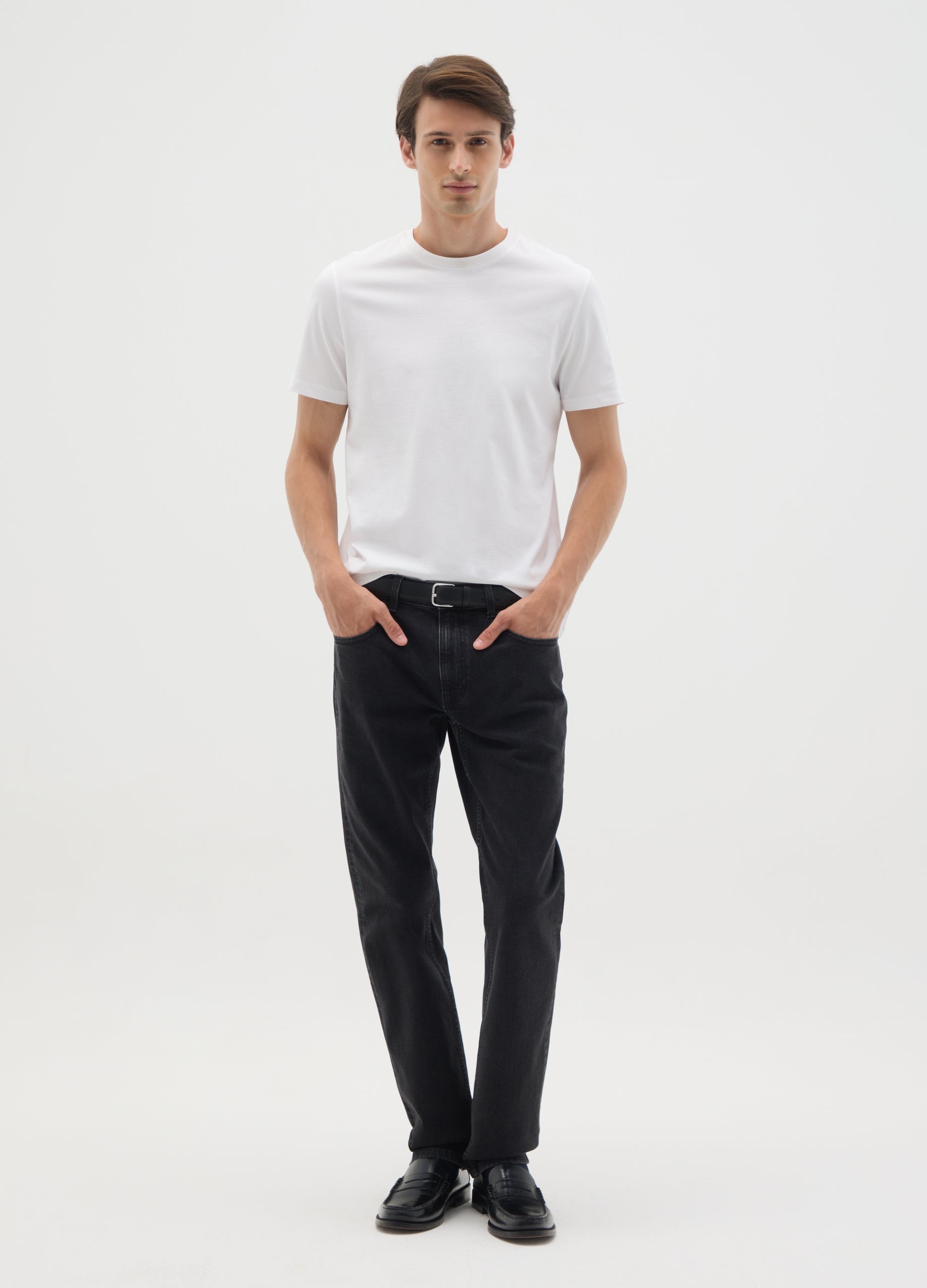 T-shirt In Puro Cotone Bianca Regular Fit