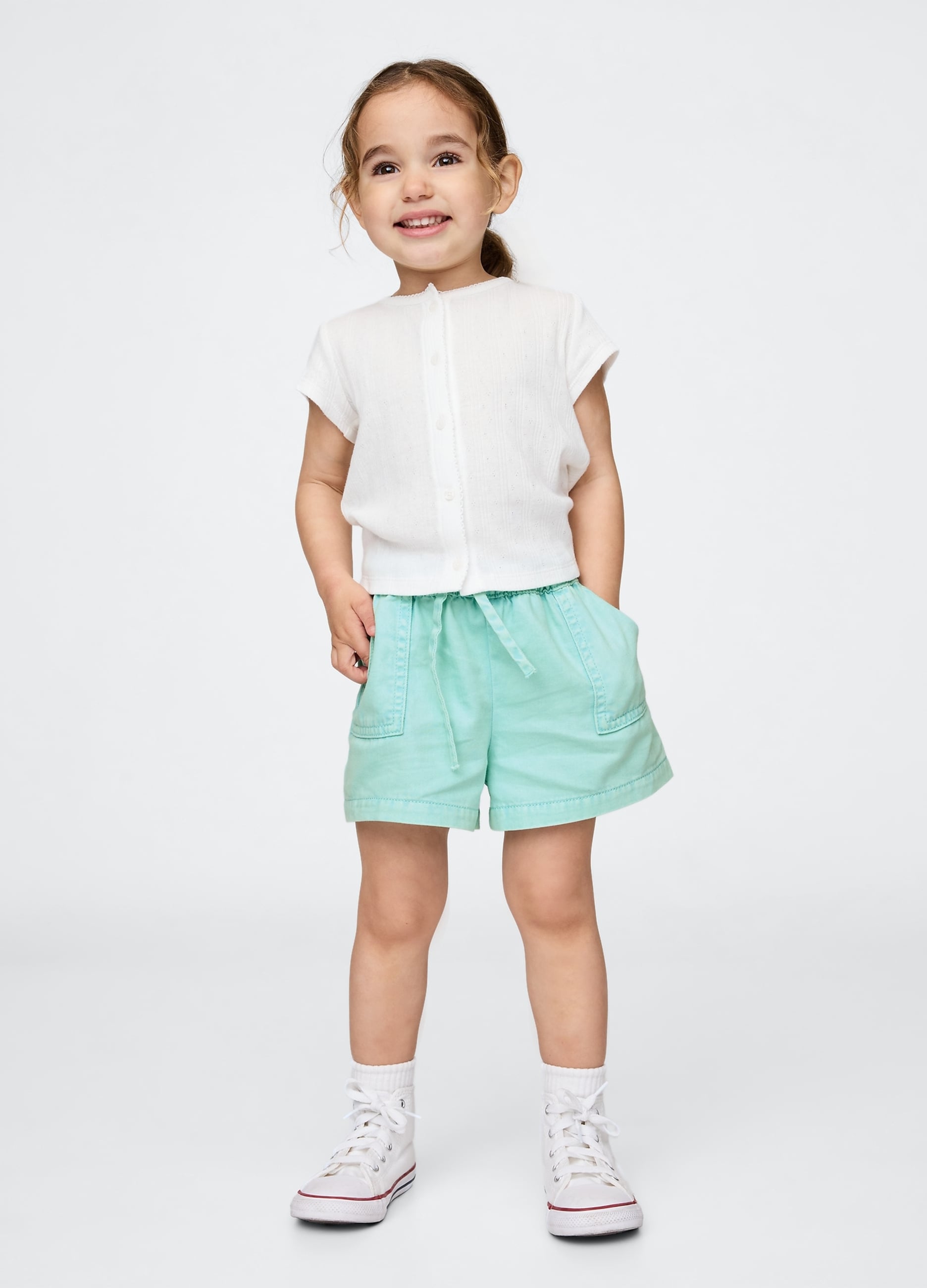 Pantaloncini In Cotone Con Coulisse
