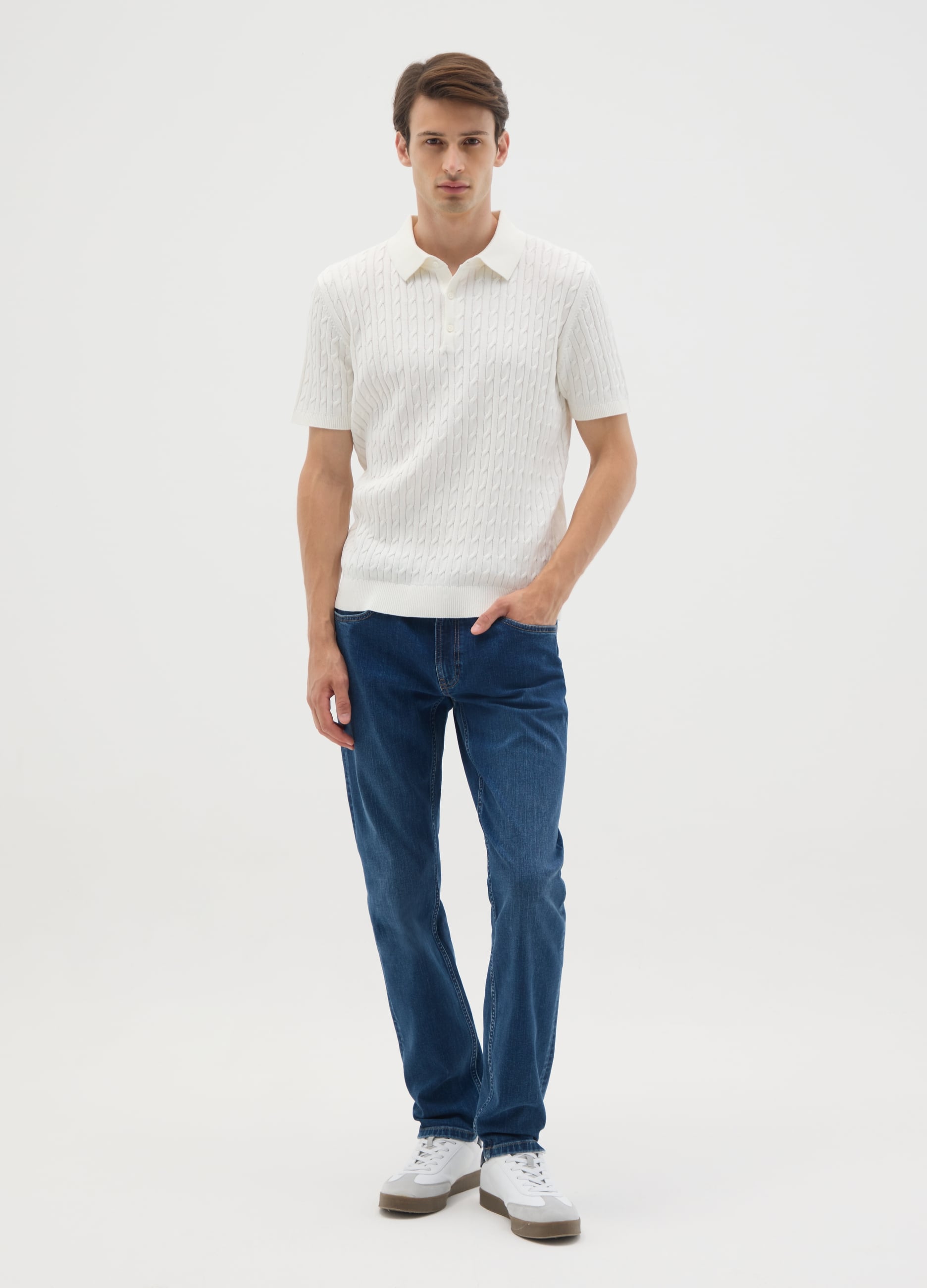 Jeans Da Uomo In Denim Blu Slim Fit
