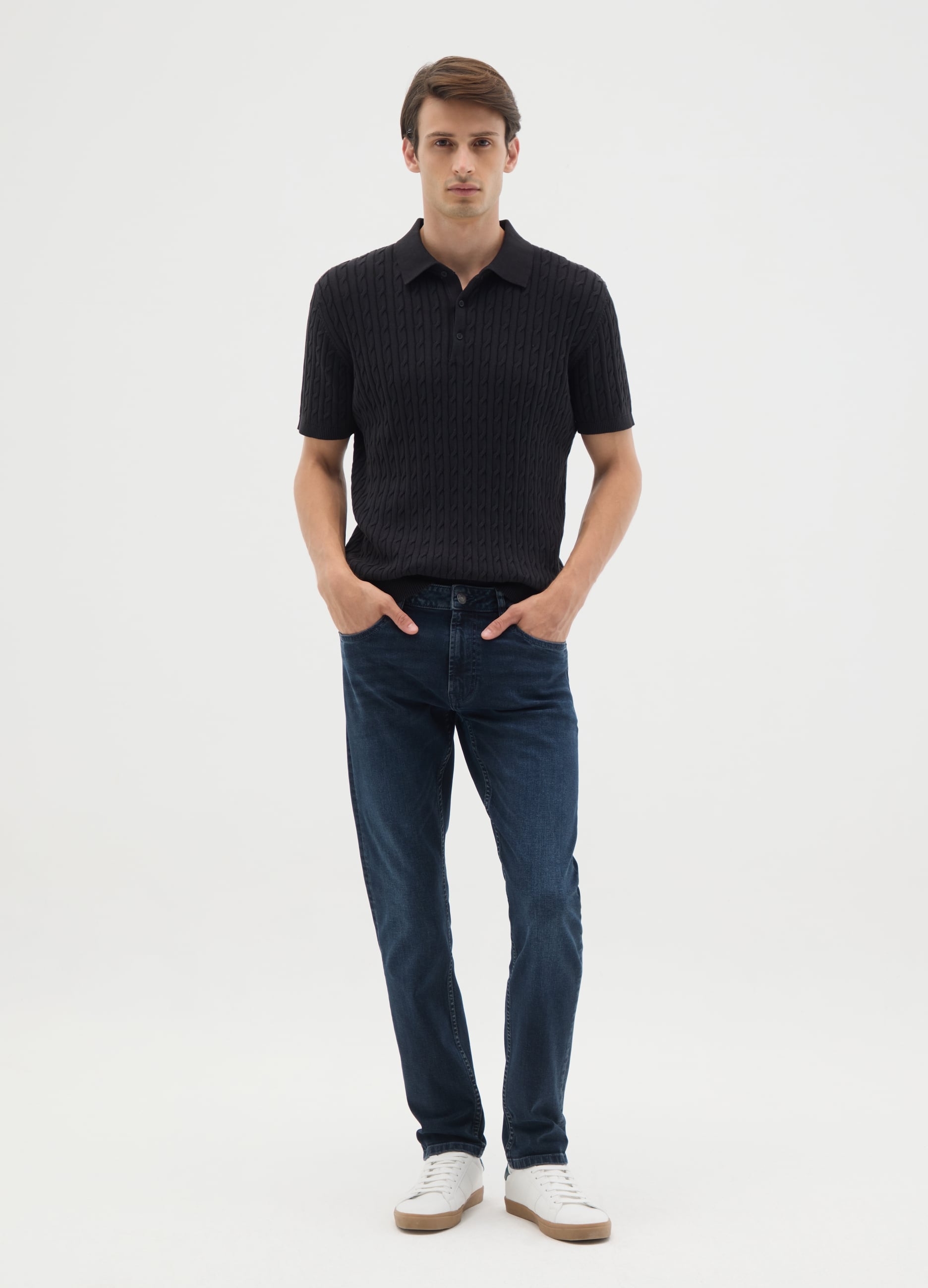 Jeans In Denim Blu Skinny Fit