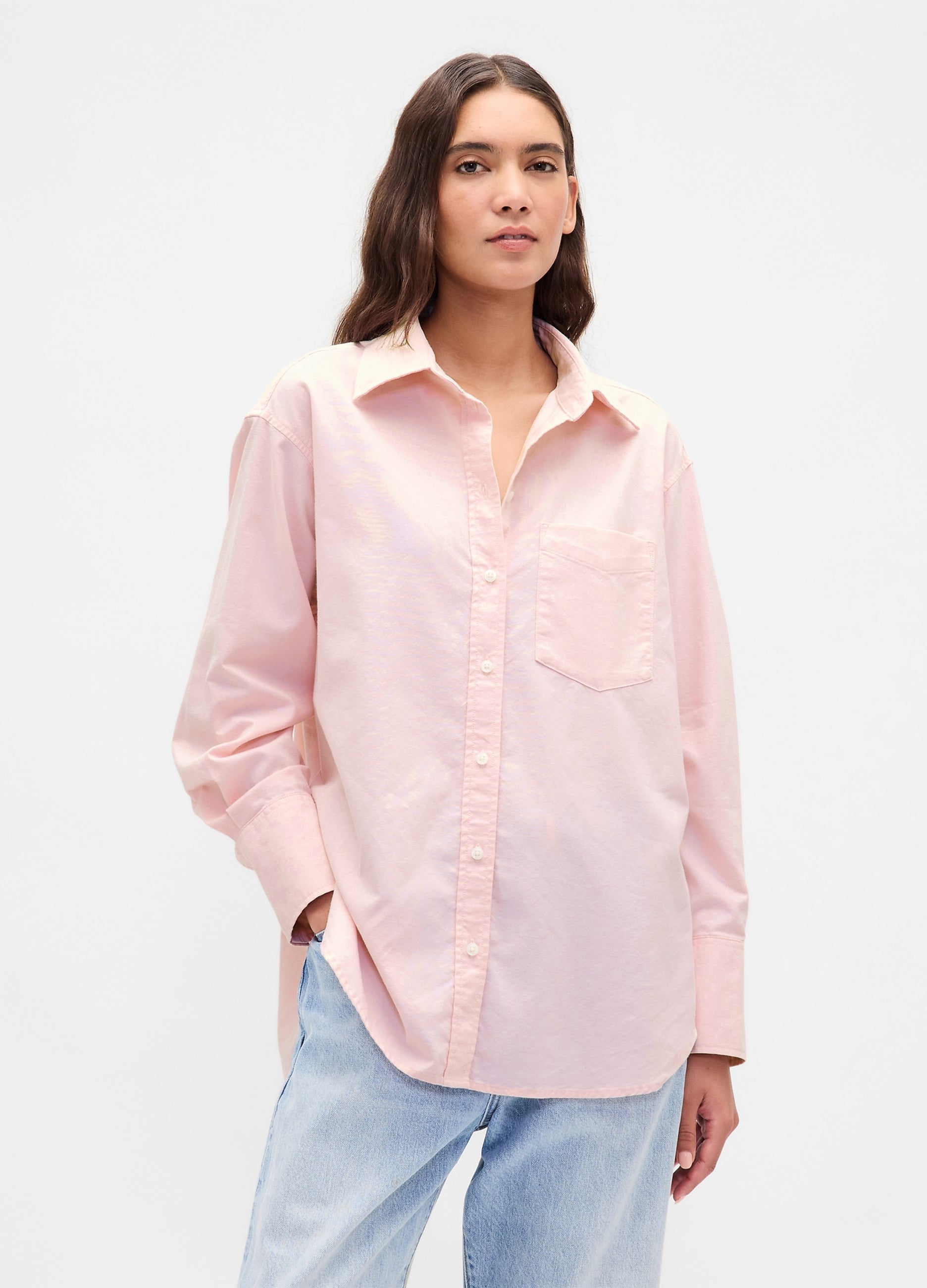 Camicia In Cotone A Maniche Lunghe