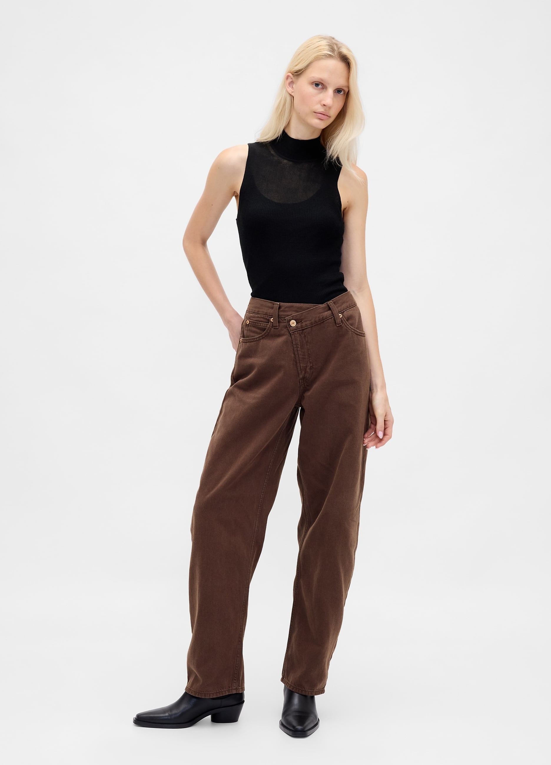 Jeans Baggy In Cotone E Lyocell