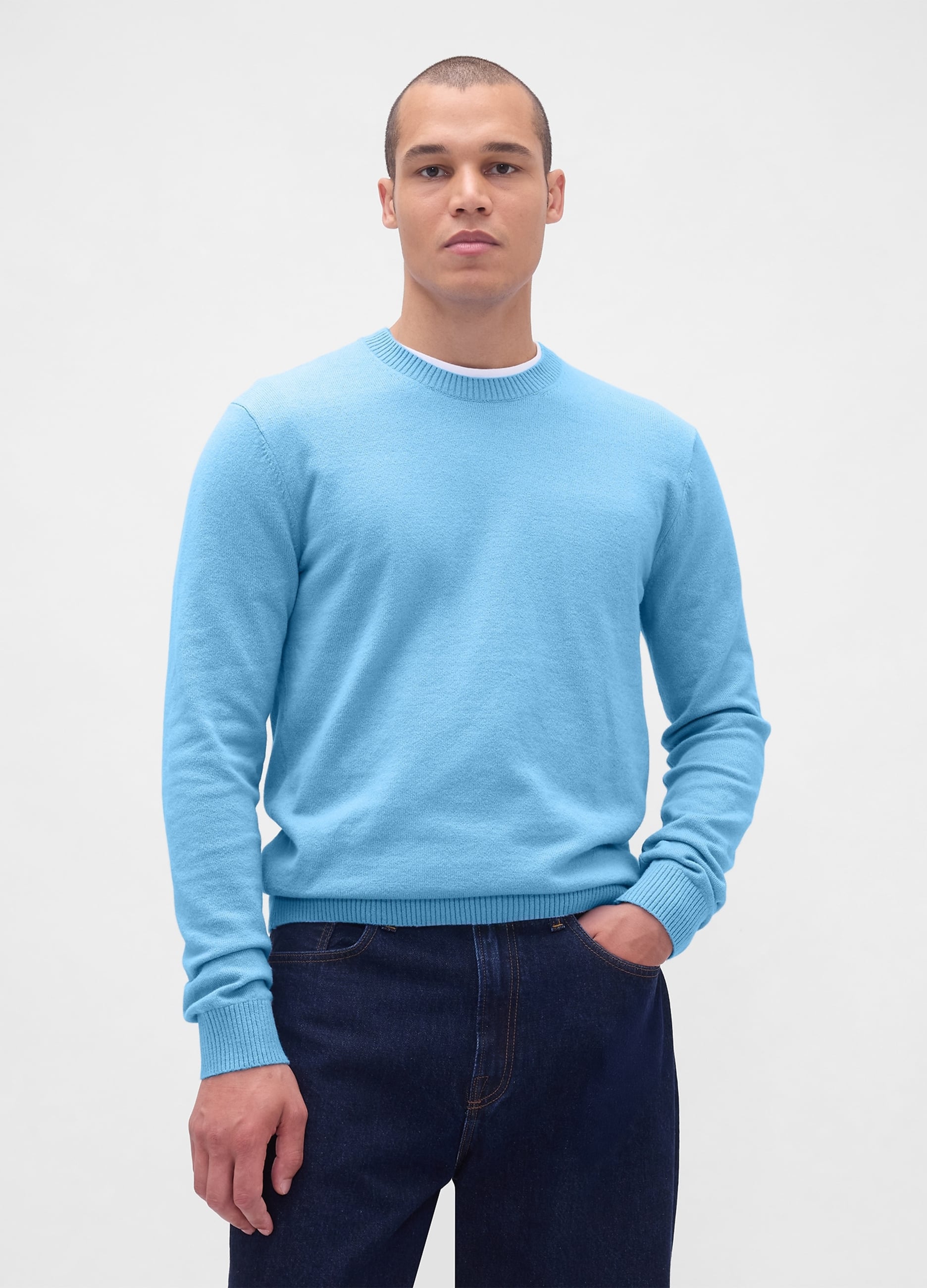 Maglione Cashsoft Girocollo In Misto Cotone