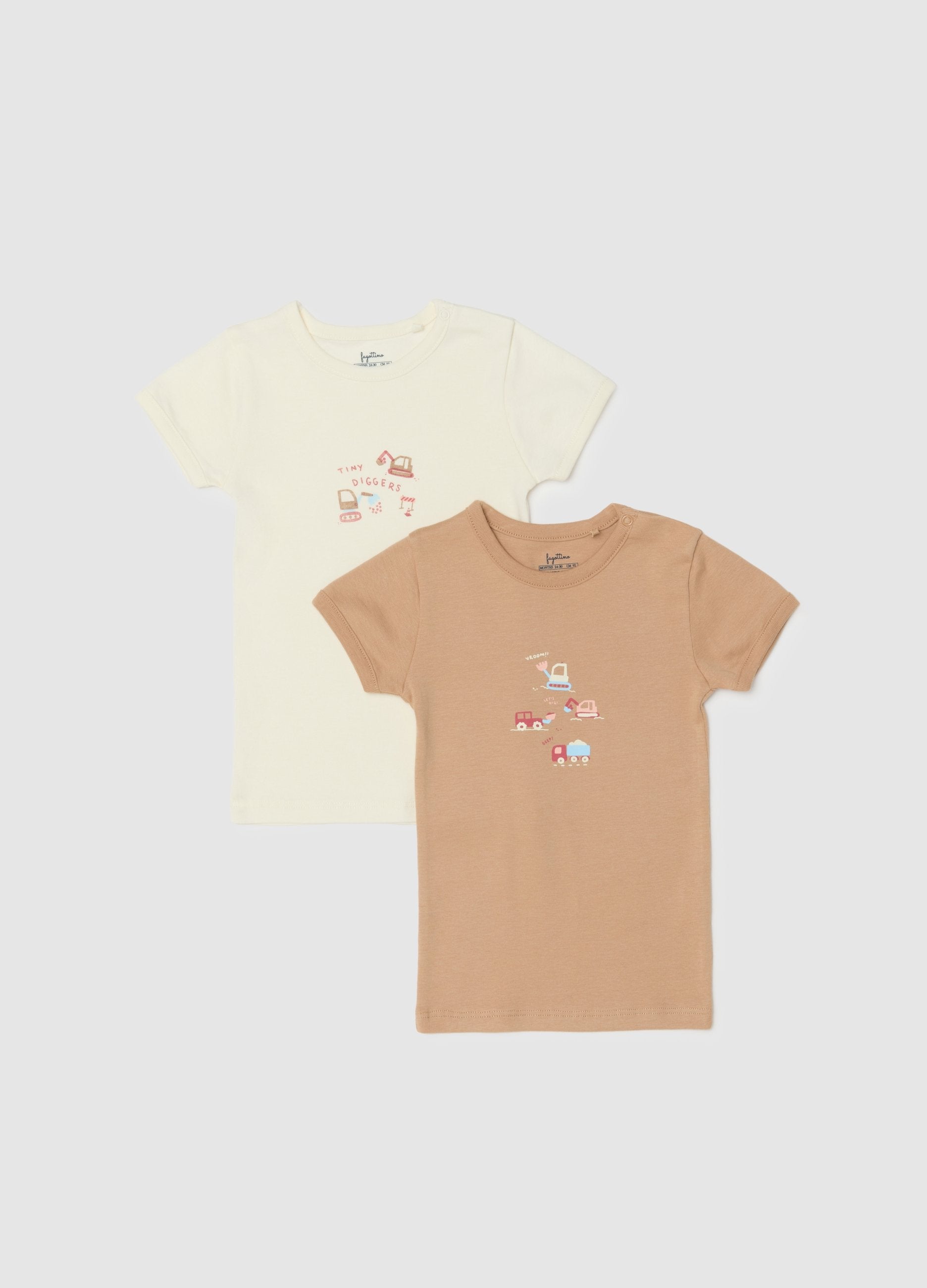 Bipack T-shirt Multicolor Da Neonato In Puro Cotone Regular Fit