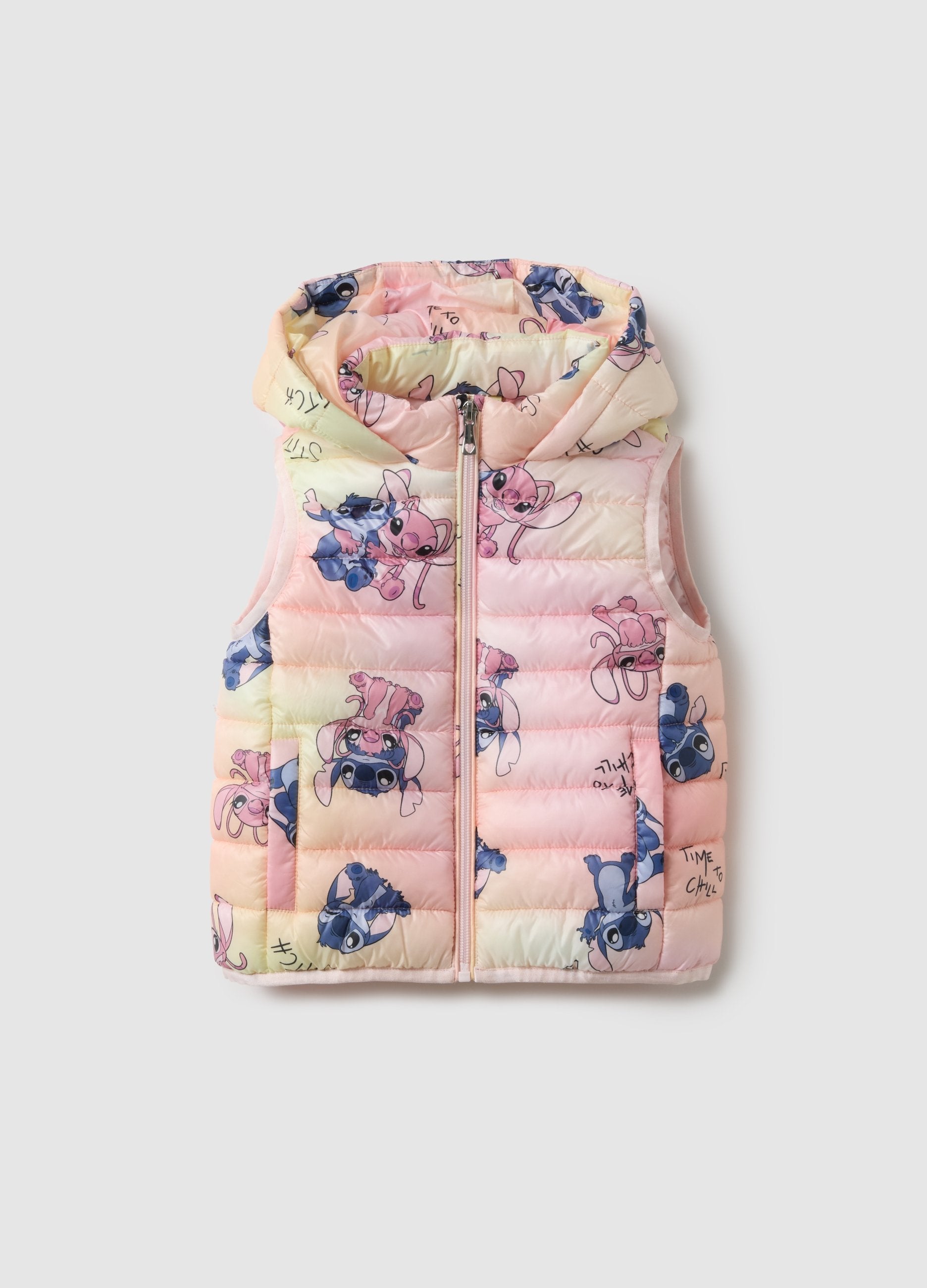 Gilet In Misto Multicolor Da Bambina Regular Fit Con Cappuccio