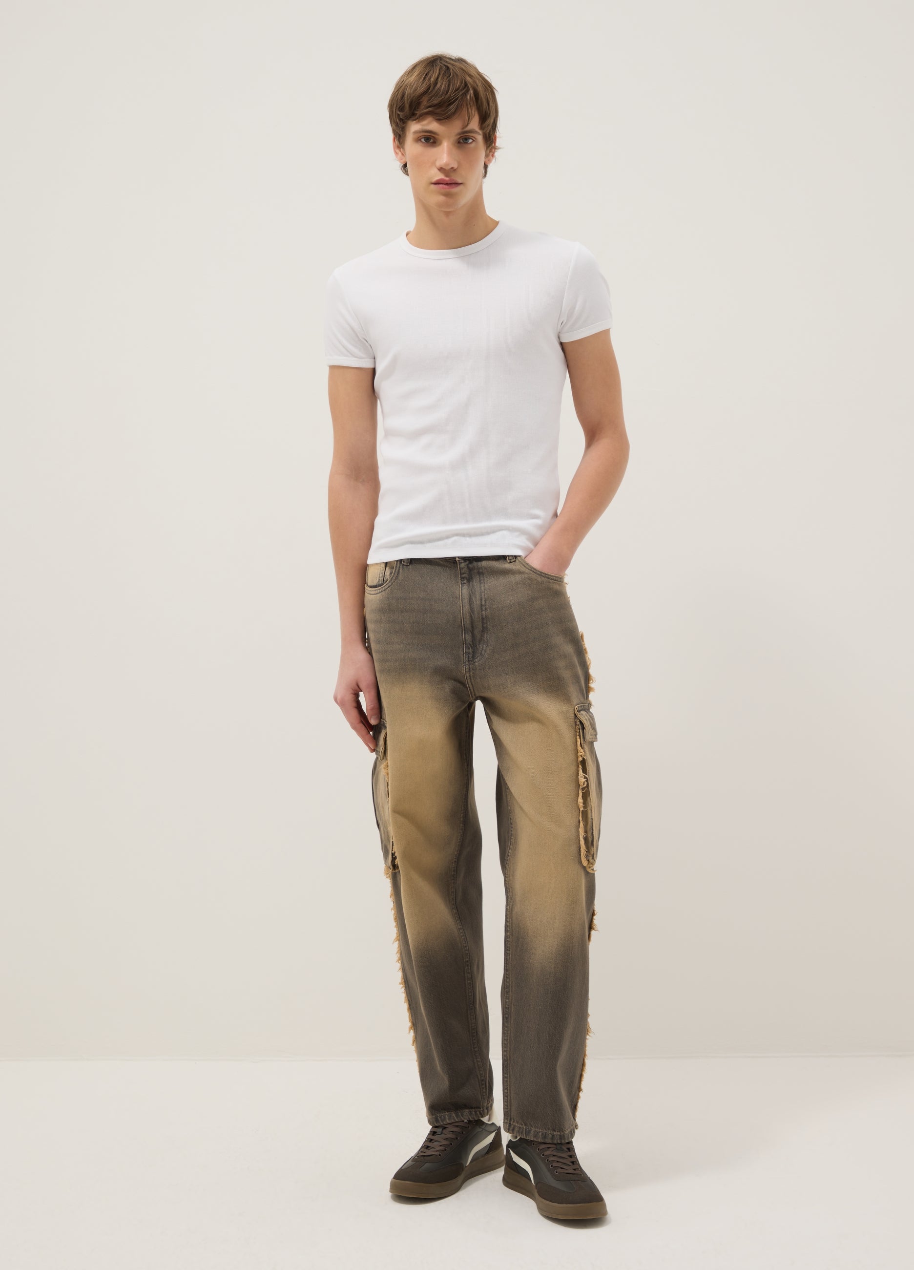 Jeans In Puro Cotone Baggy Fit