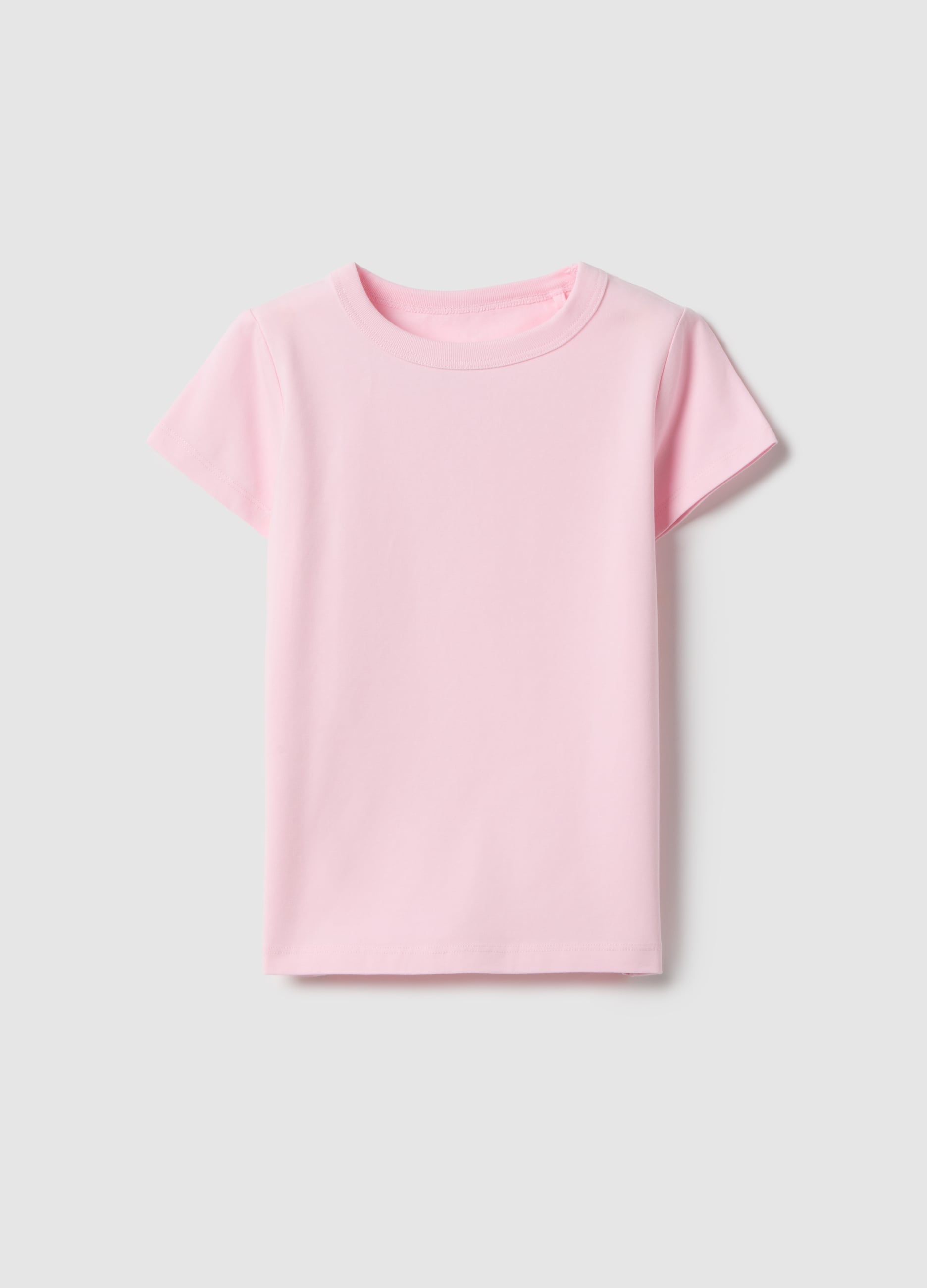 T-shirt Rosa Da Bambina In Misto Cotone Regular Fit