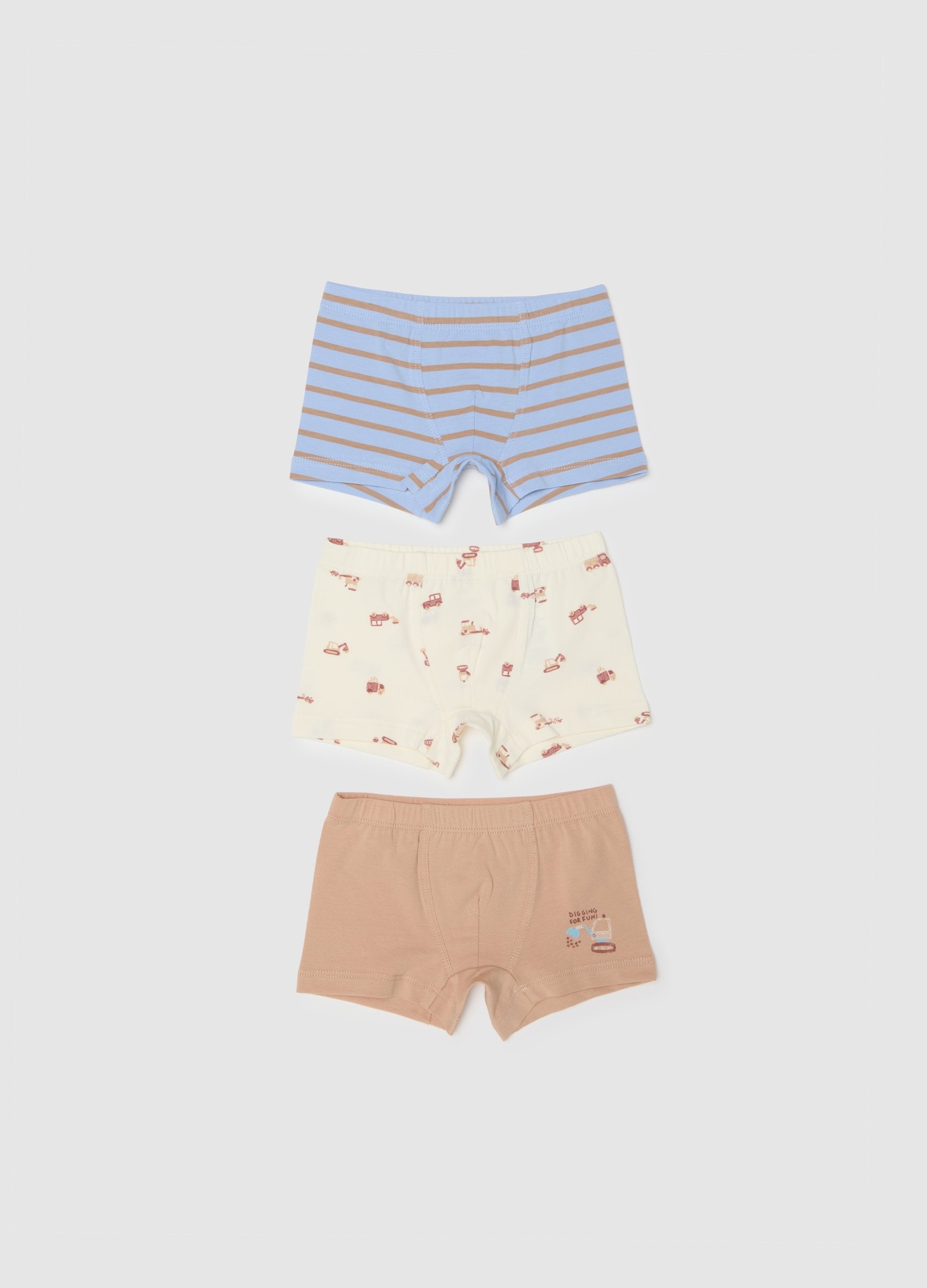 Tripack Boxer Multicolor Da Neonato In Misto Cotone Regular Fit