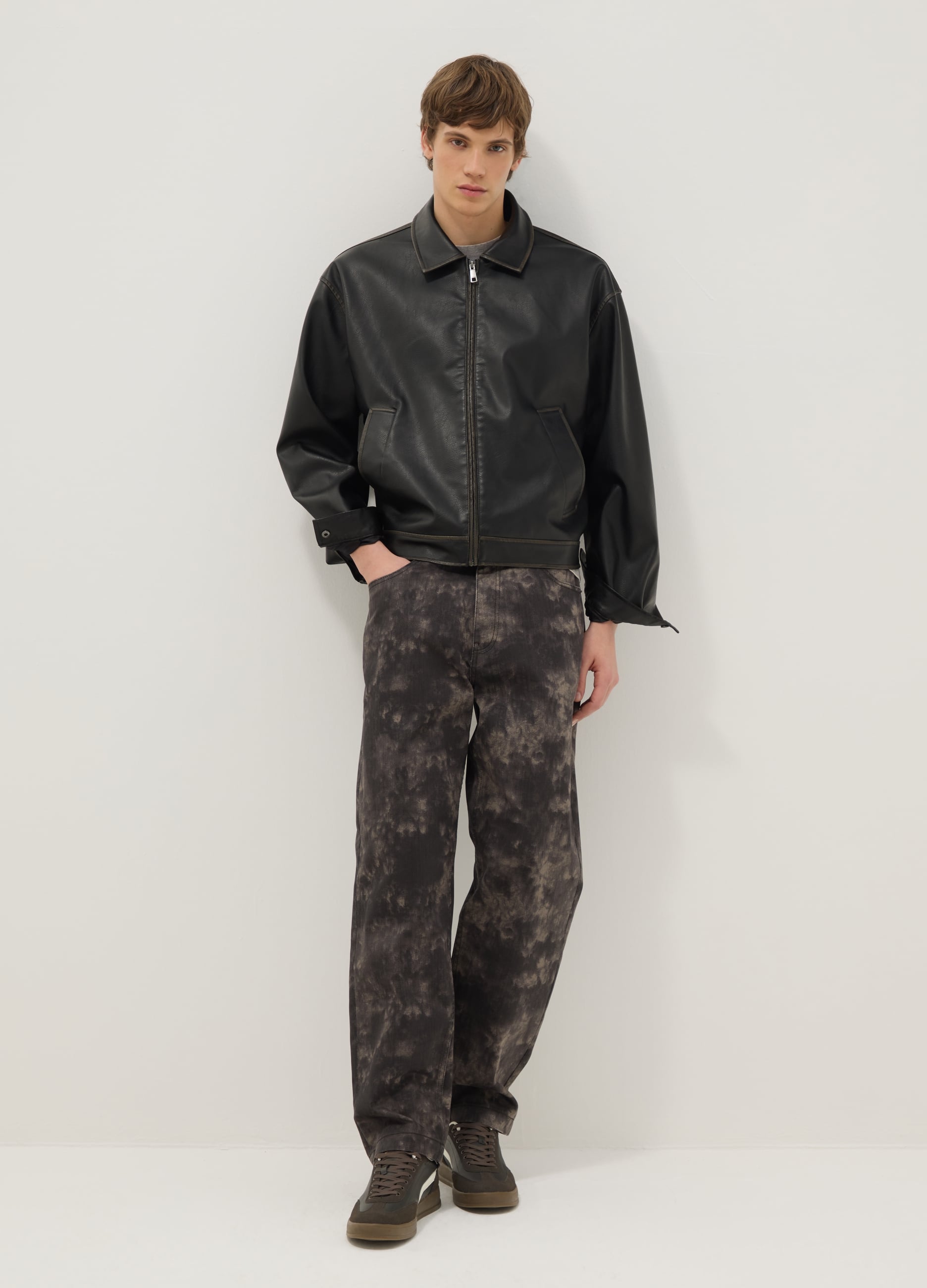 Jeans Baggy In Puro Cotone Multicolor Tie Dye