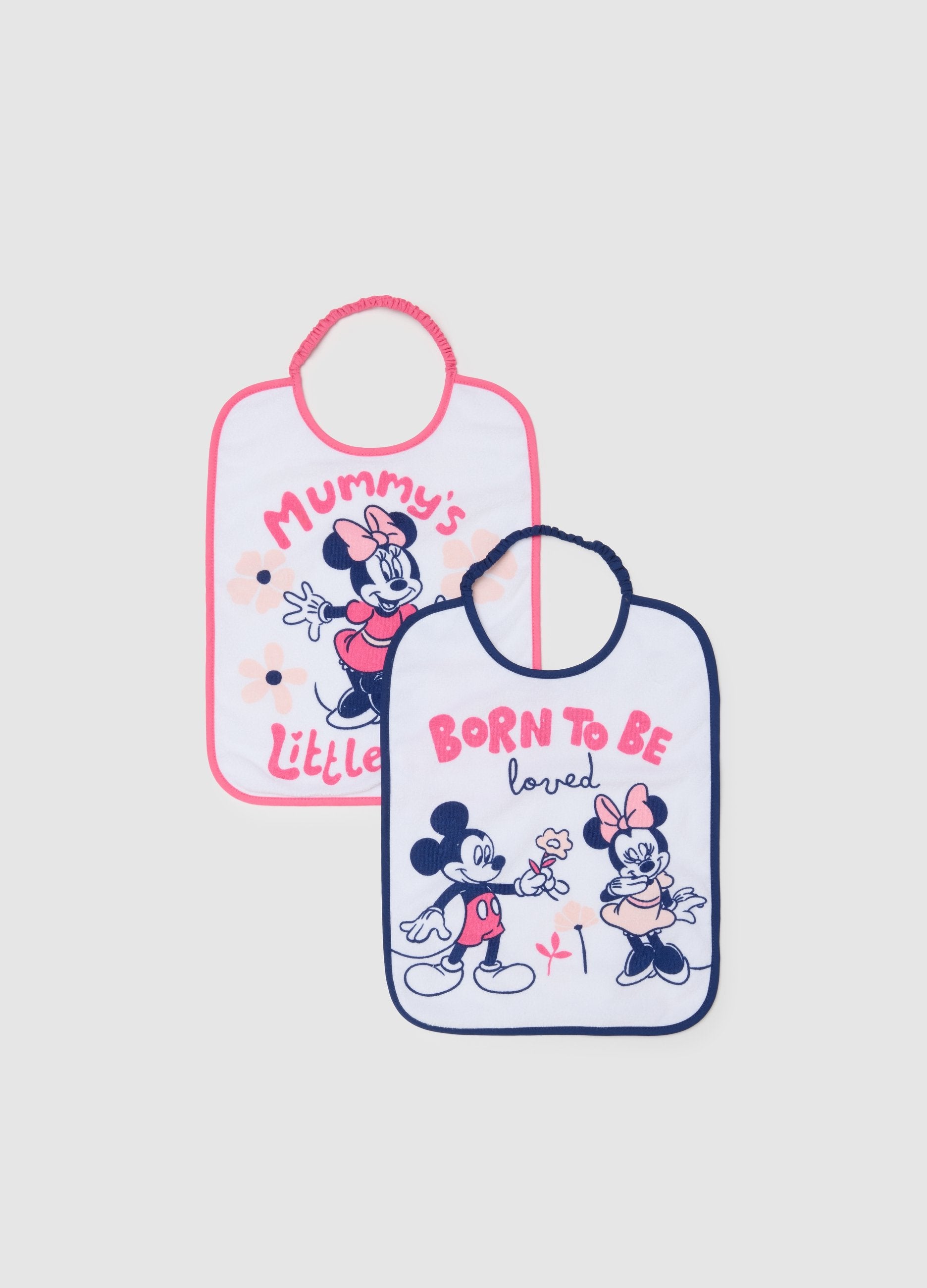 Bipack Bavette Di Minnie In Misto Cotone Bianche Per Neonati