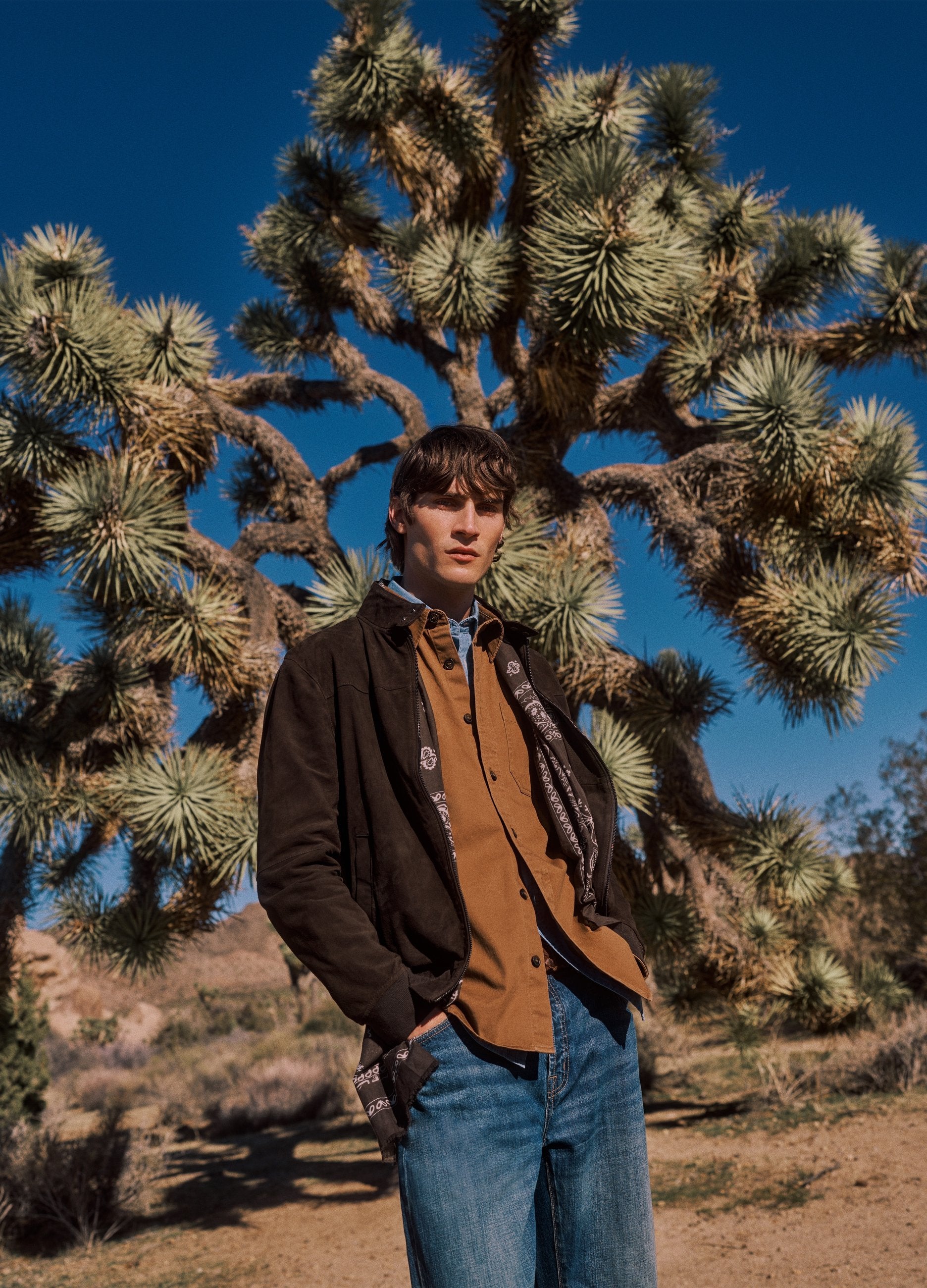 Giacca In Vera Pelle Marrone Regular Fit Con Zip