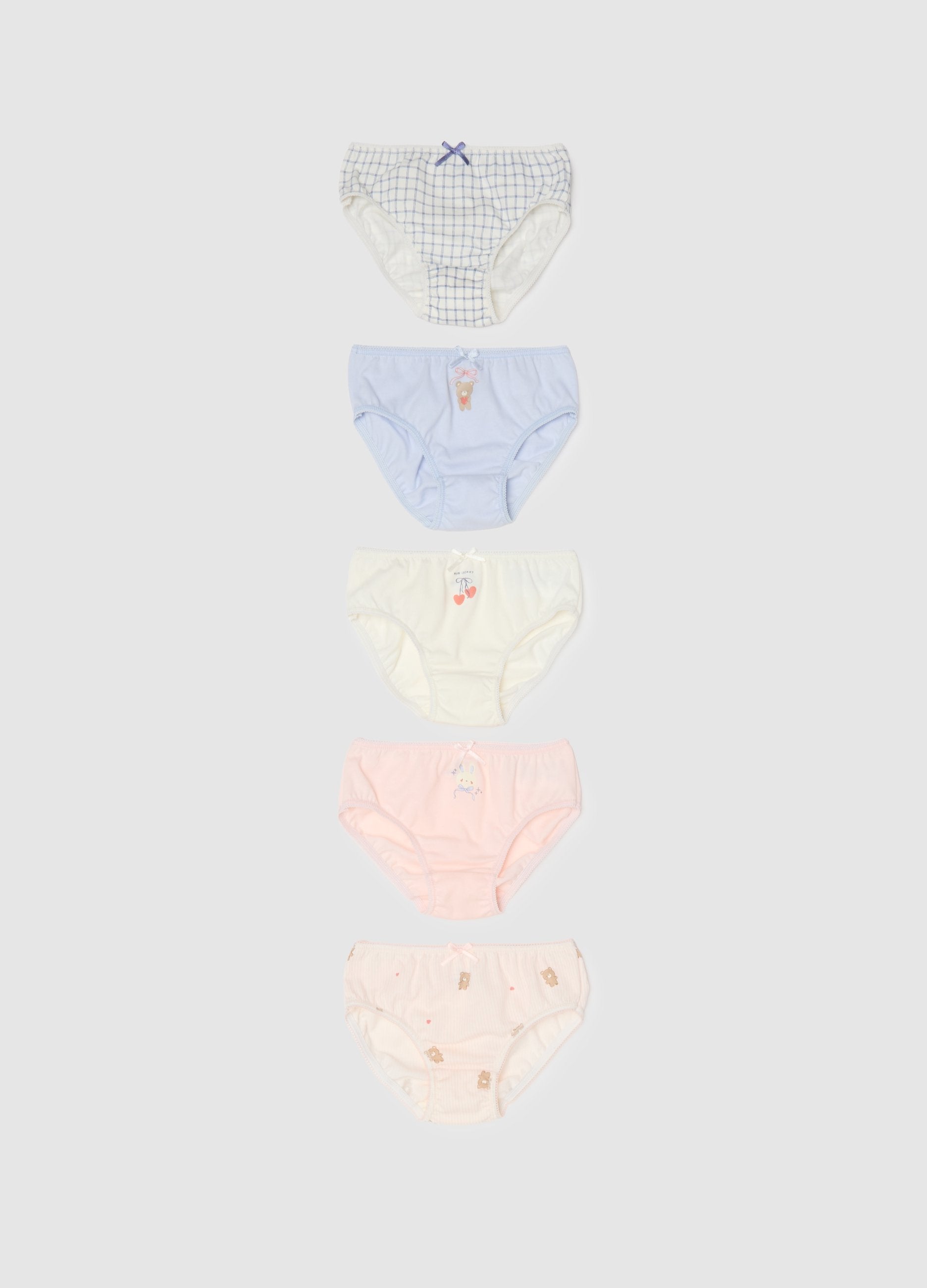Multipack Mutandine In Puro Cotone Multicolor Per Neonate