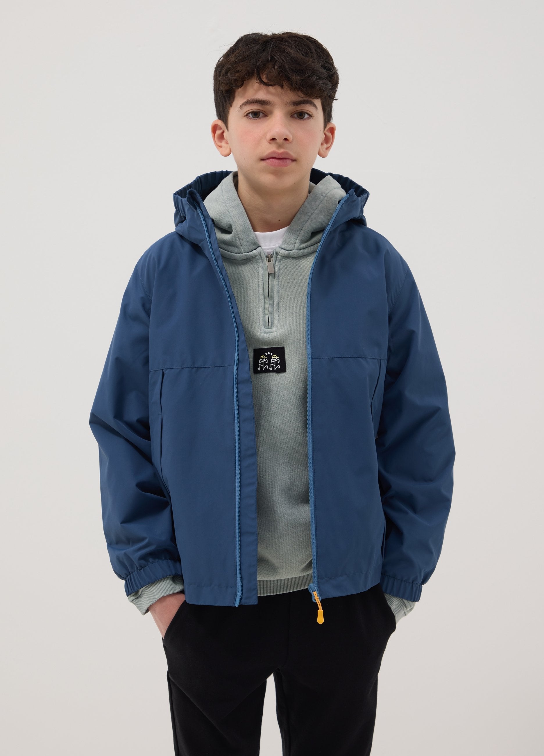 Giacca Blu Con Cappuccio Da Ragazzo Regular Fit