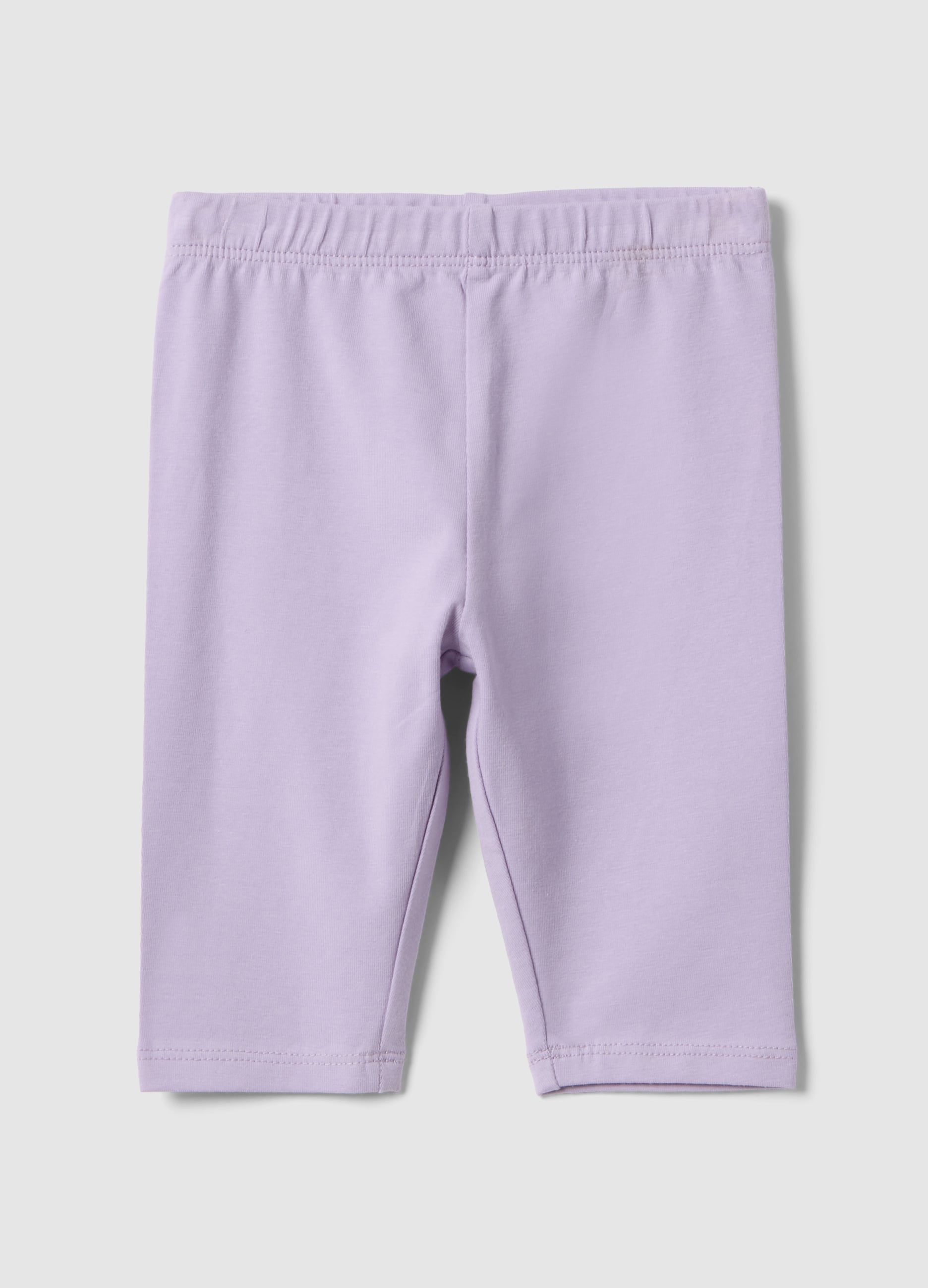 Leggings In Cotone Elasticizzato Viola Da Bimba Skinny Fit