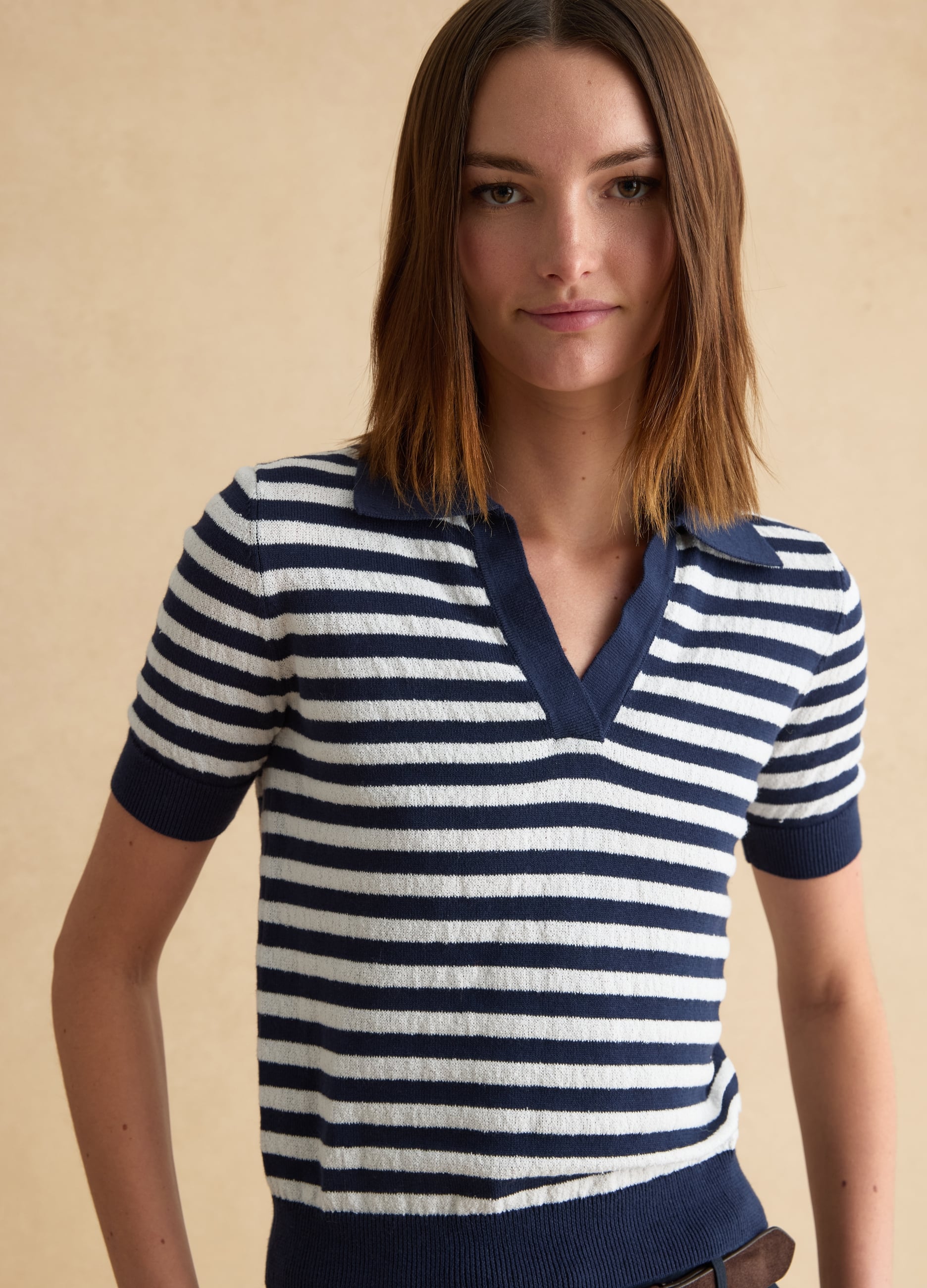 Maglione In Misto Cotone A Righe Multicolor Regular Fit