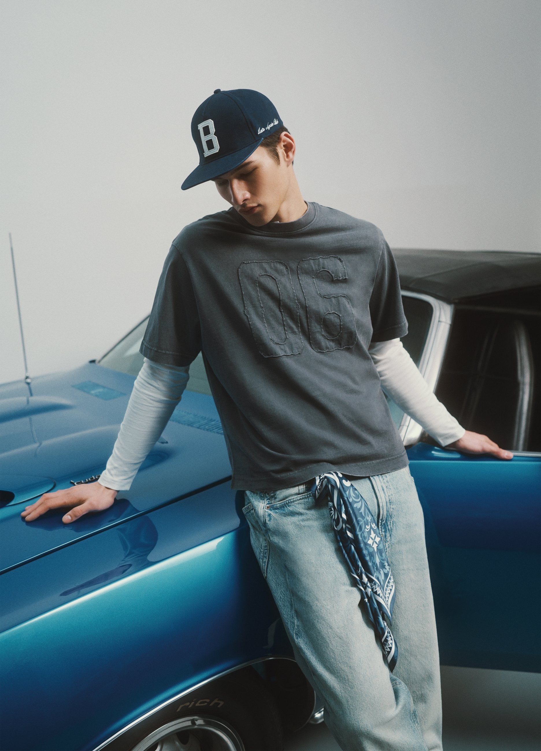 Maglia In Puro Cotone Grigia Regular Fit