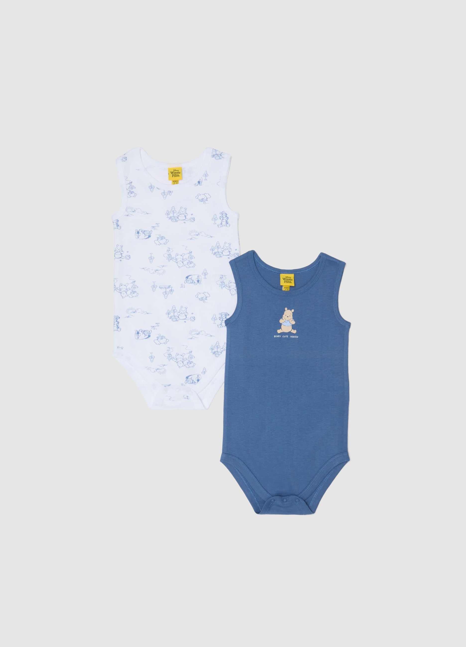 Bipack Body In Puro Cotone Multicolor Da Neonato Con Winnie-the-pooh