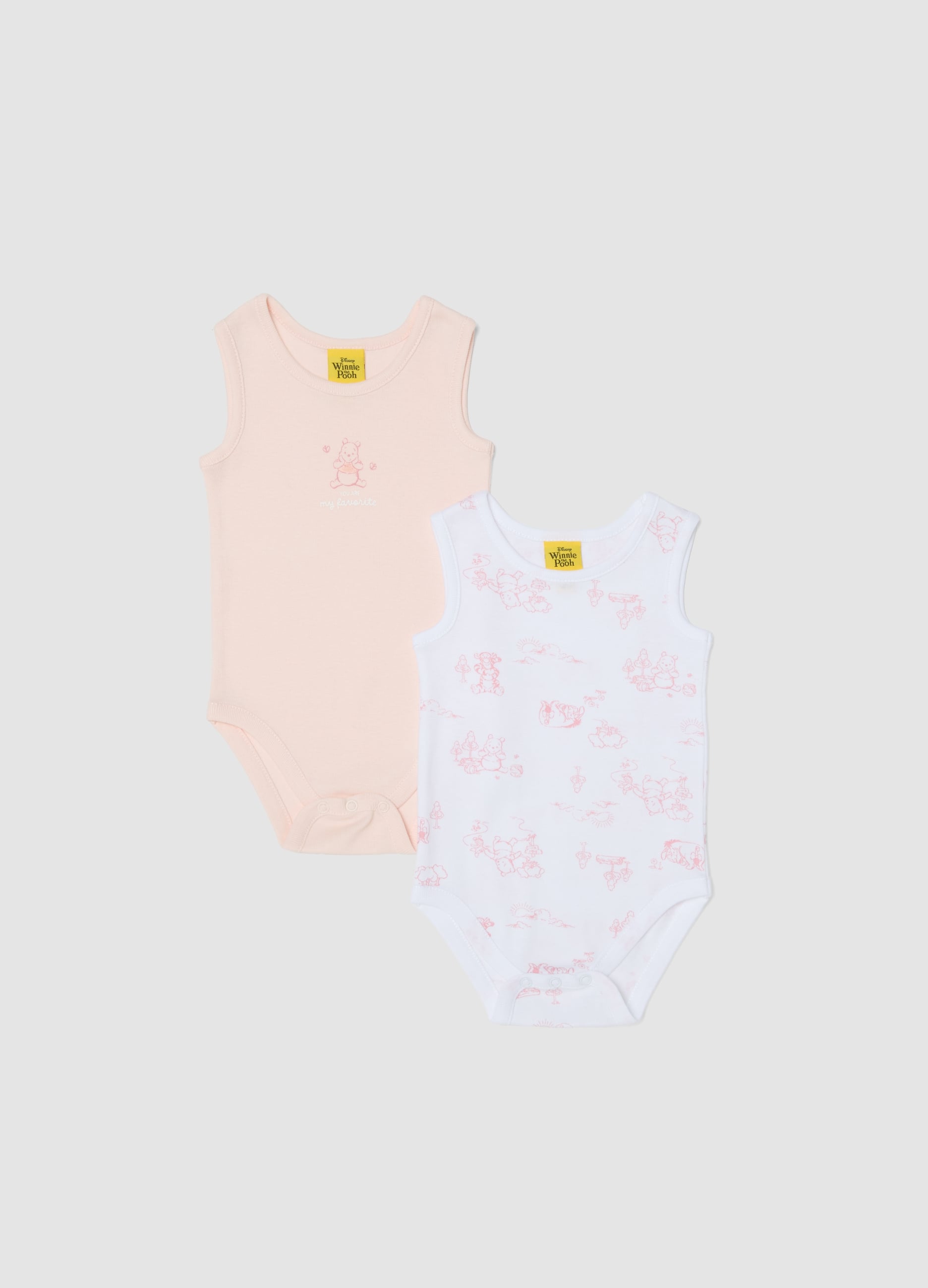 Bipack Body In Puro Cotone Multicolor Da Neonata Con Winnie-the-pooh