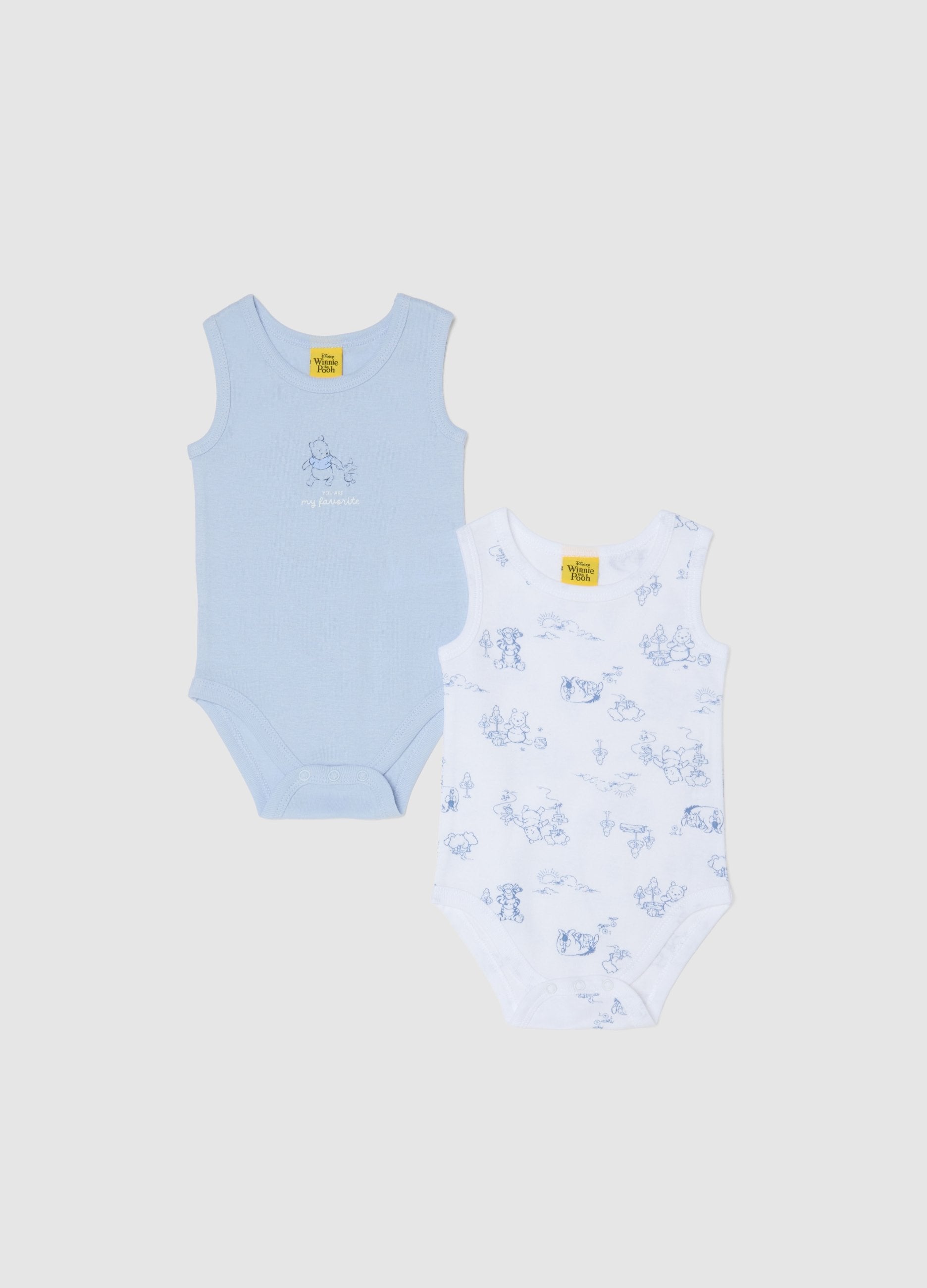 Bipack Body In Puro Cotone Multicolor Da Neonato Con Winnie-the-pooh