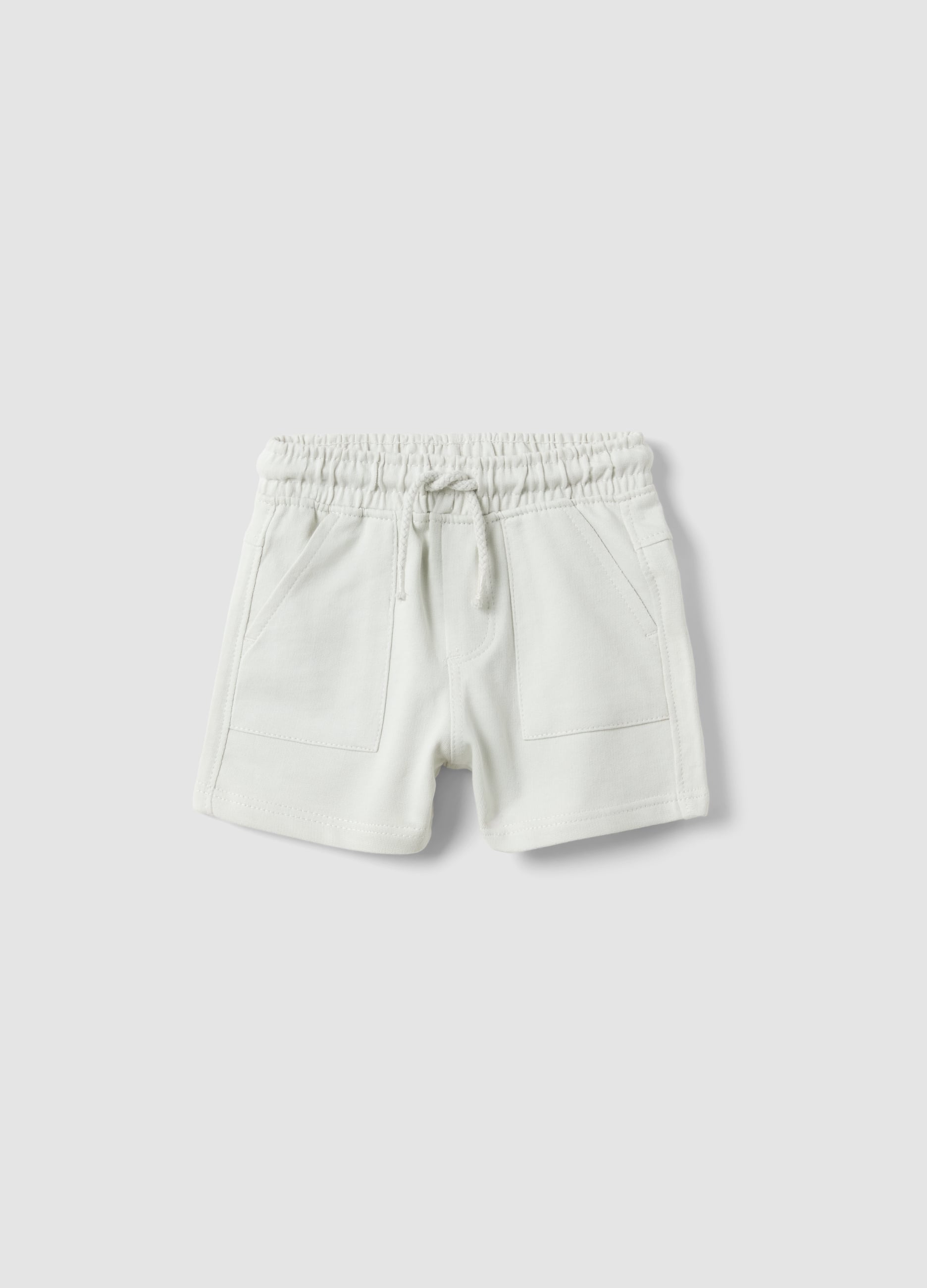 Shorts In Puro Cotone Bianchi Da Bimbo Regular Fit