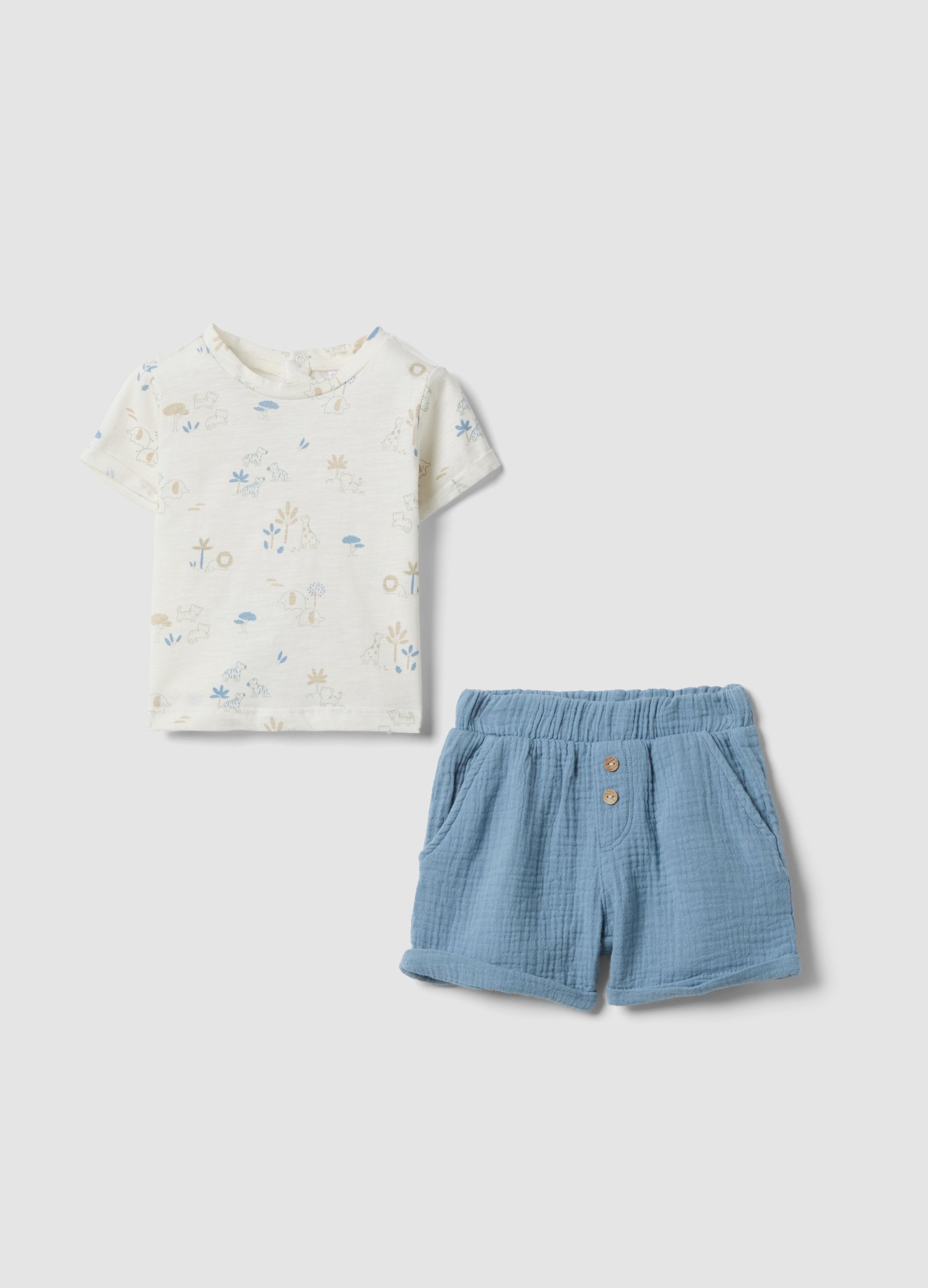 Set In Puro Cotone Multicolor Da Neonato Regular Fit Con Stampe