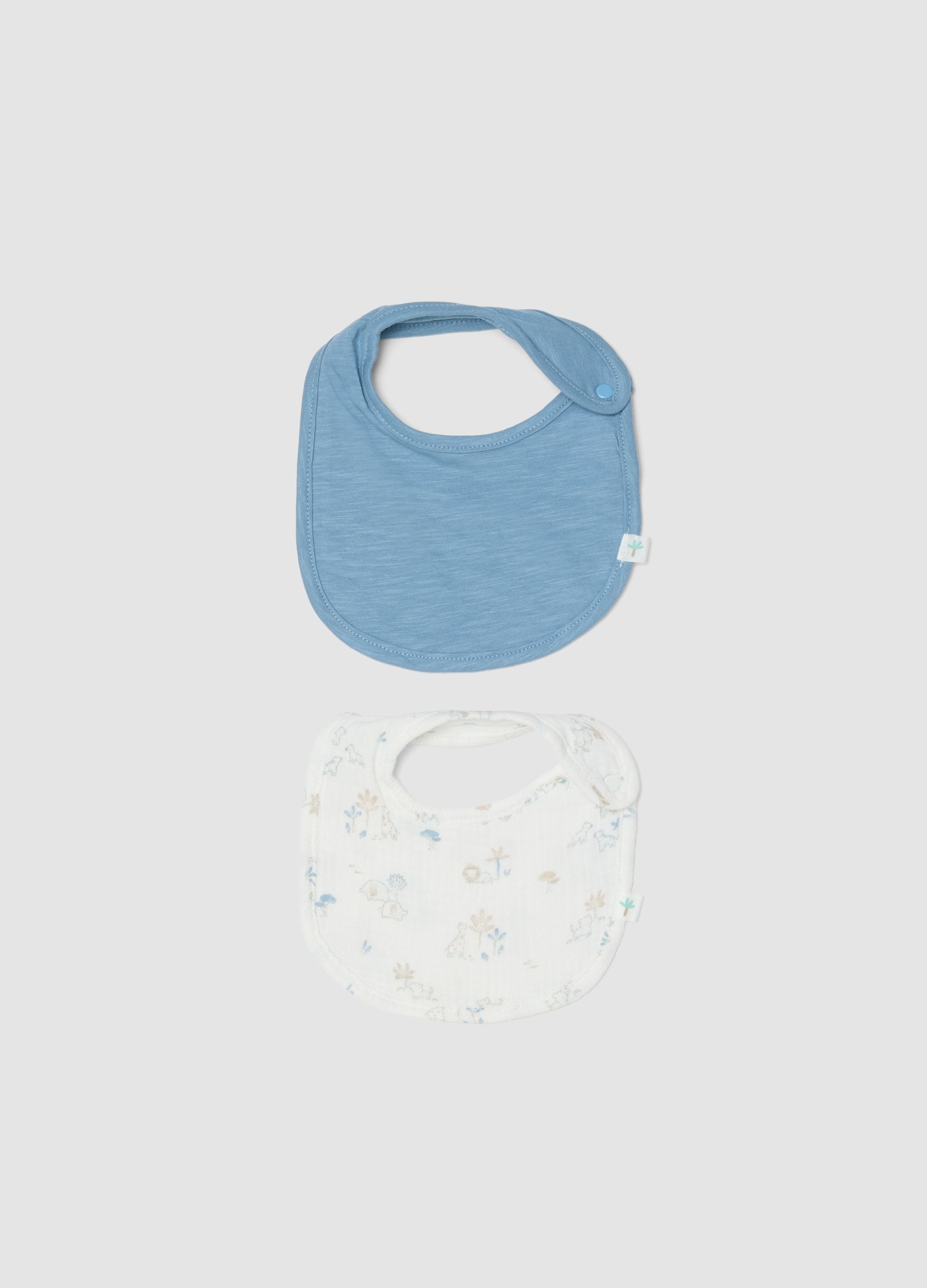 Bipack Bavaglini In Puro Cotone Multicolor Da Neonato