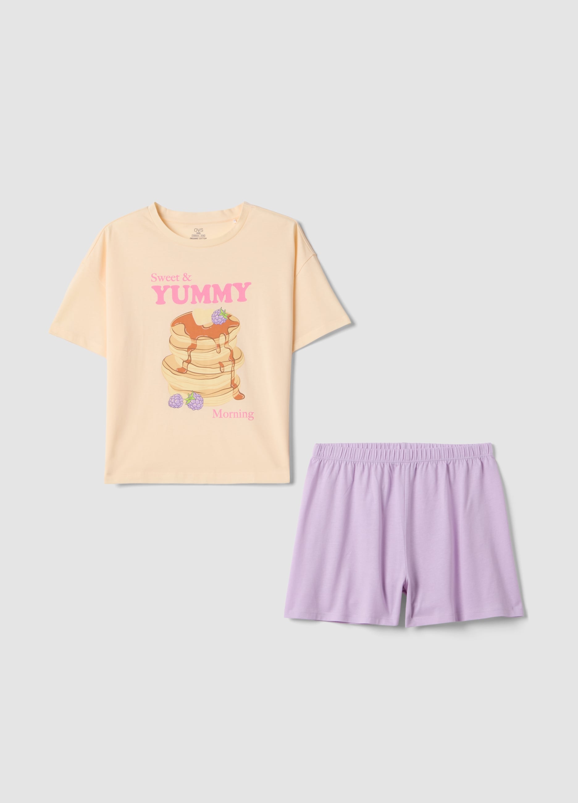 Pigiama In Puro Cotone Multicolor Da Ragazza Regular Fit Con Stampe