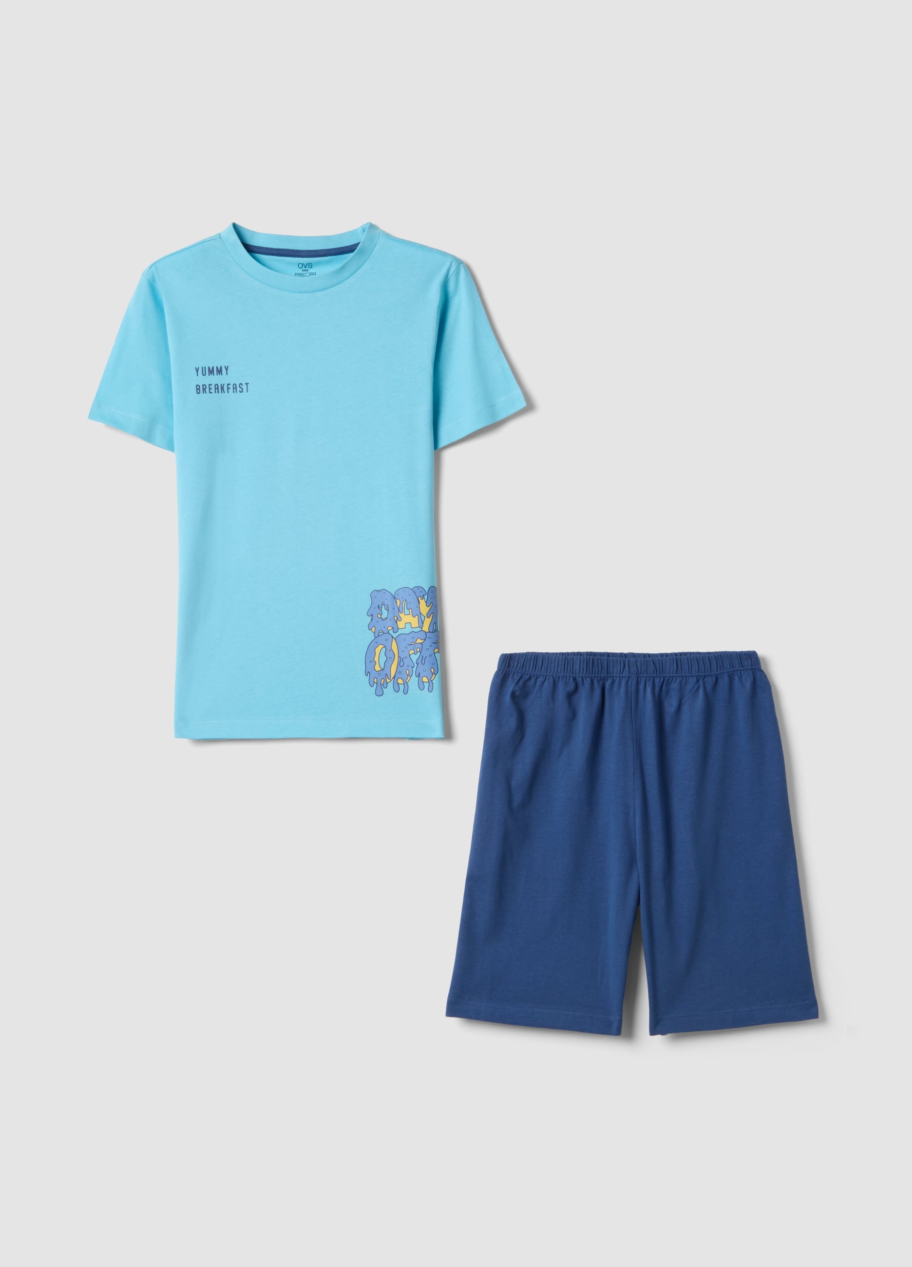 Pigiama In Puro Cotone Multicolor Da Ragazzo Regular Fit Con Stampa