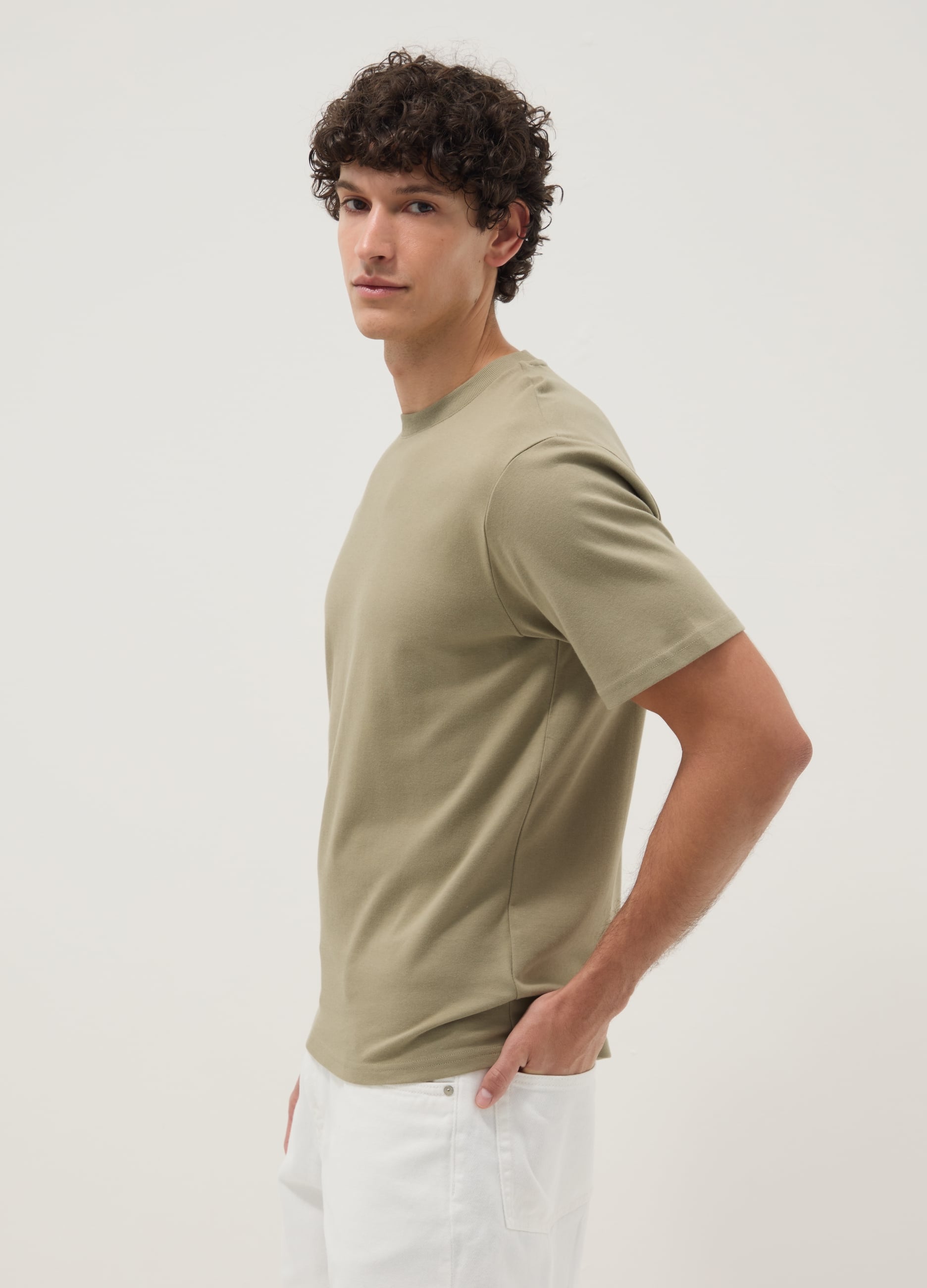 T-shirt The Iconic Tee Verde In Puro Cotone Relaxed Fit