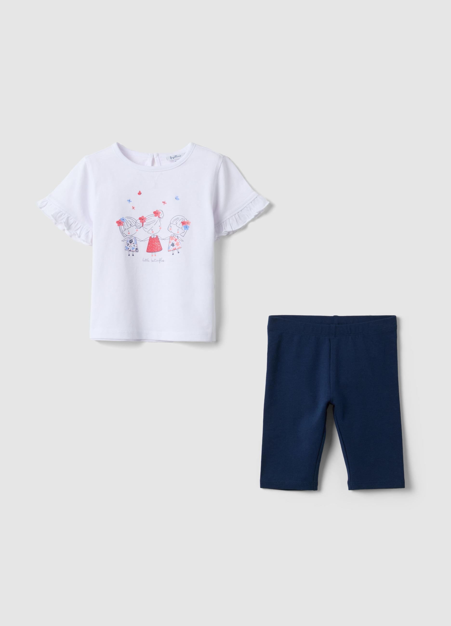 Set In Puro Cotone Multicolor Da Bimba Regular Fit