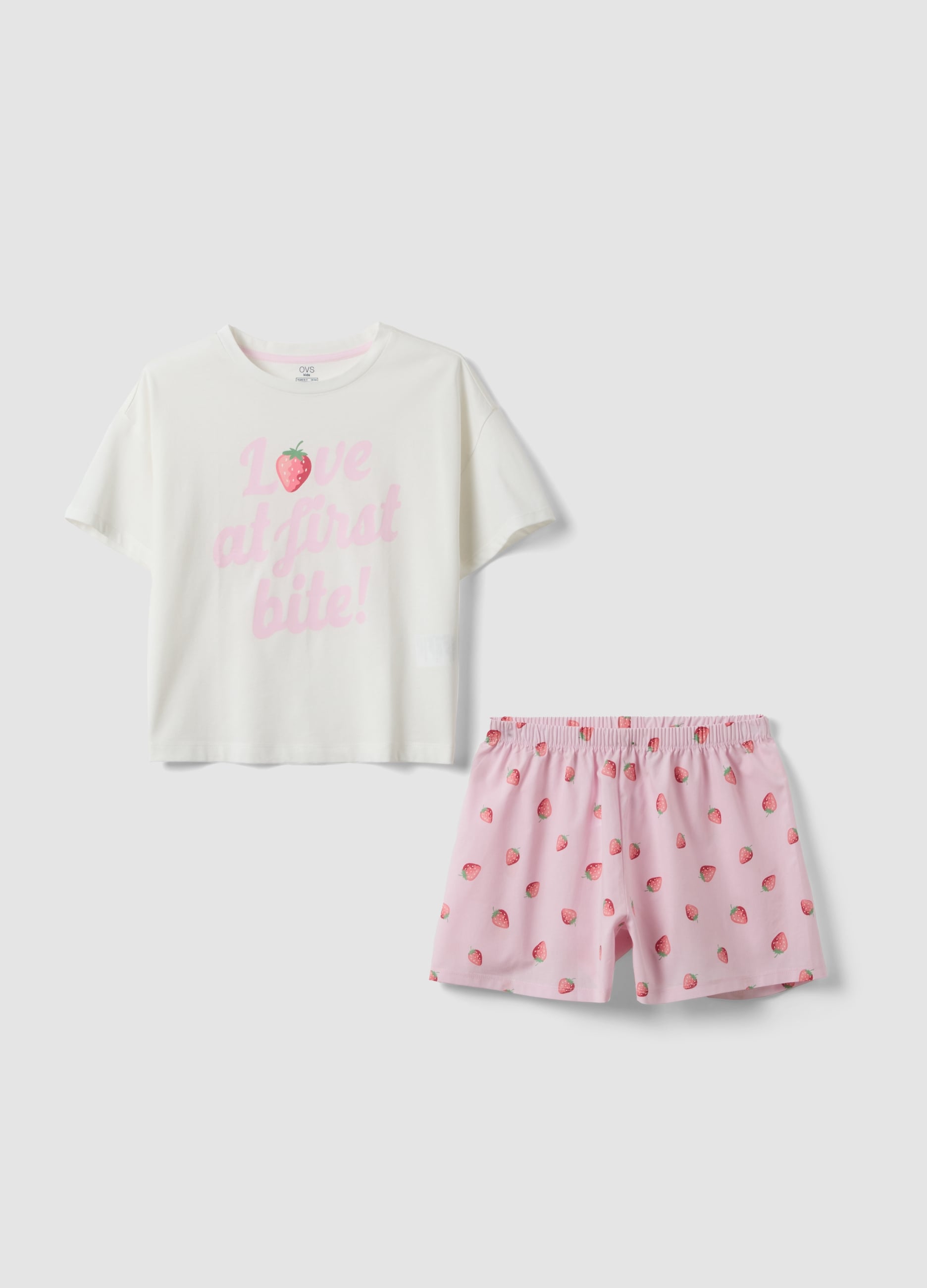 Pigiama In Puro Cotone Multicolor Regular Fit Per Ragazza