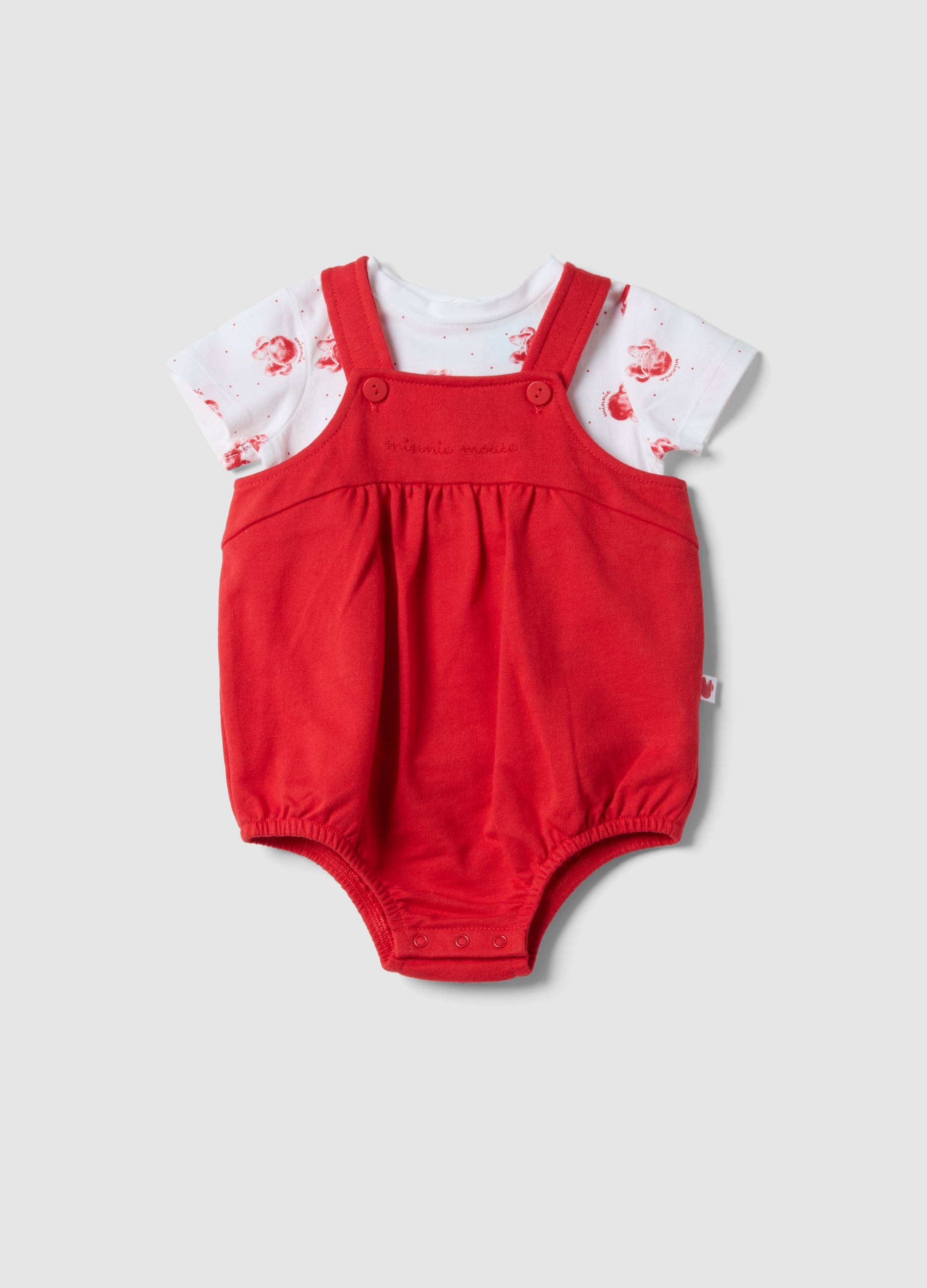 Completo In Puro Cotone Multicolor Da Neonata Con Minnie