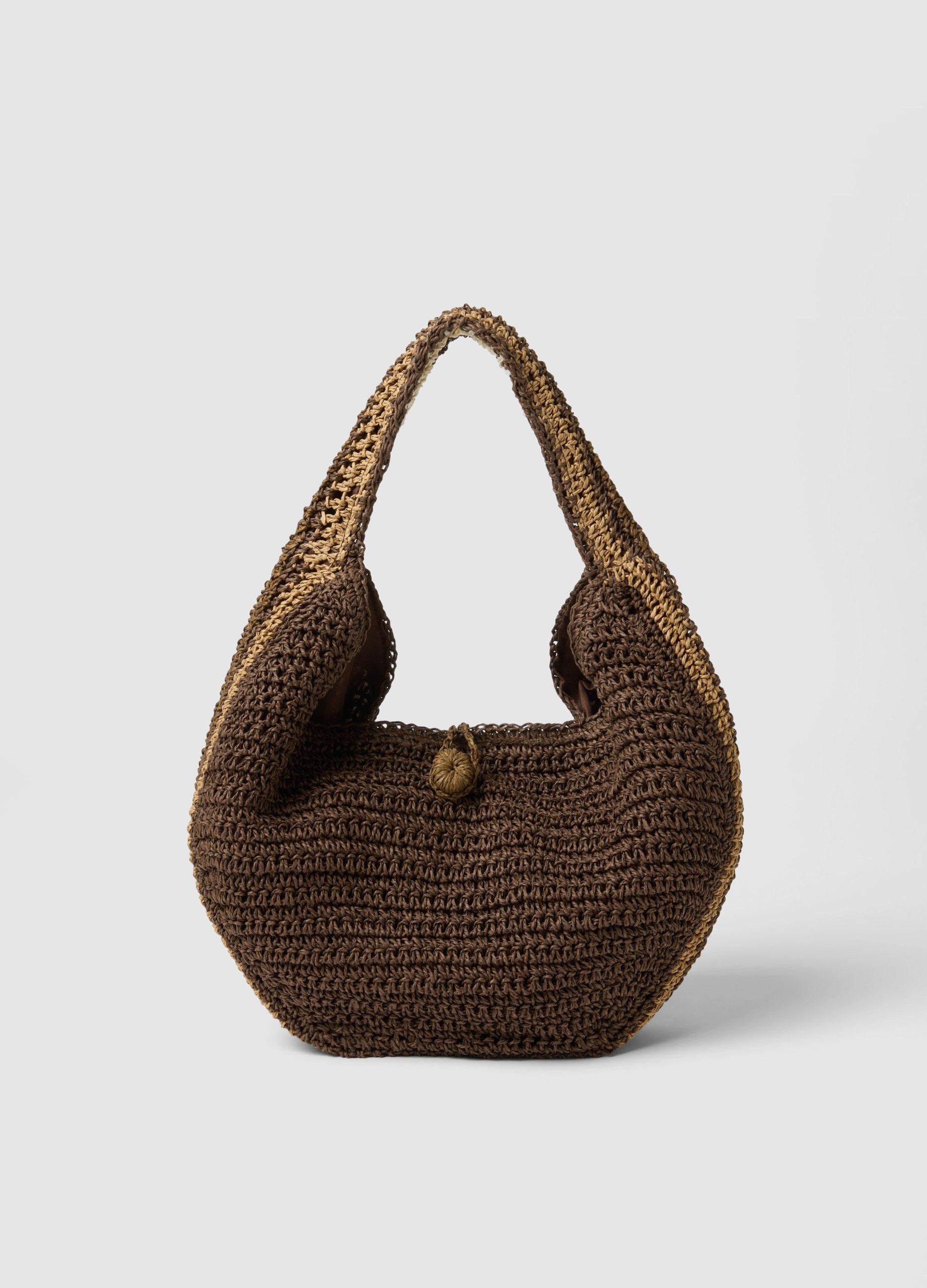 Borsa In Puro Tessuto Carta Marrone