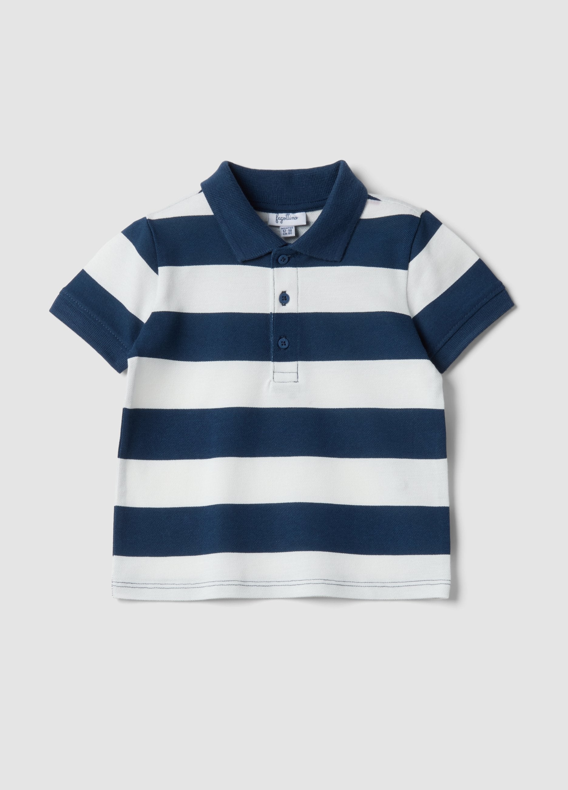 Polo In Puro Cotone A Righe Multicolor Da Bimbo Regular Fit