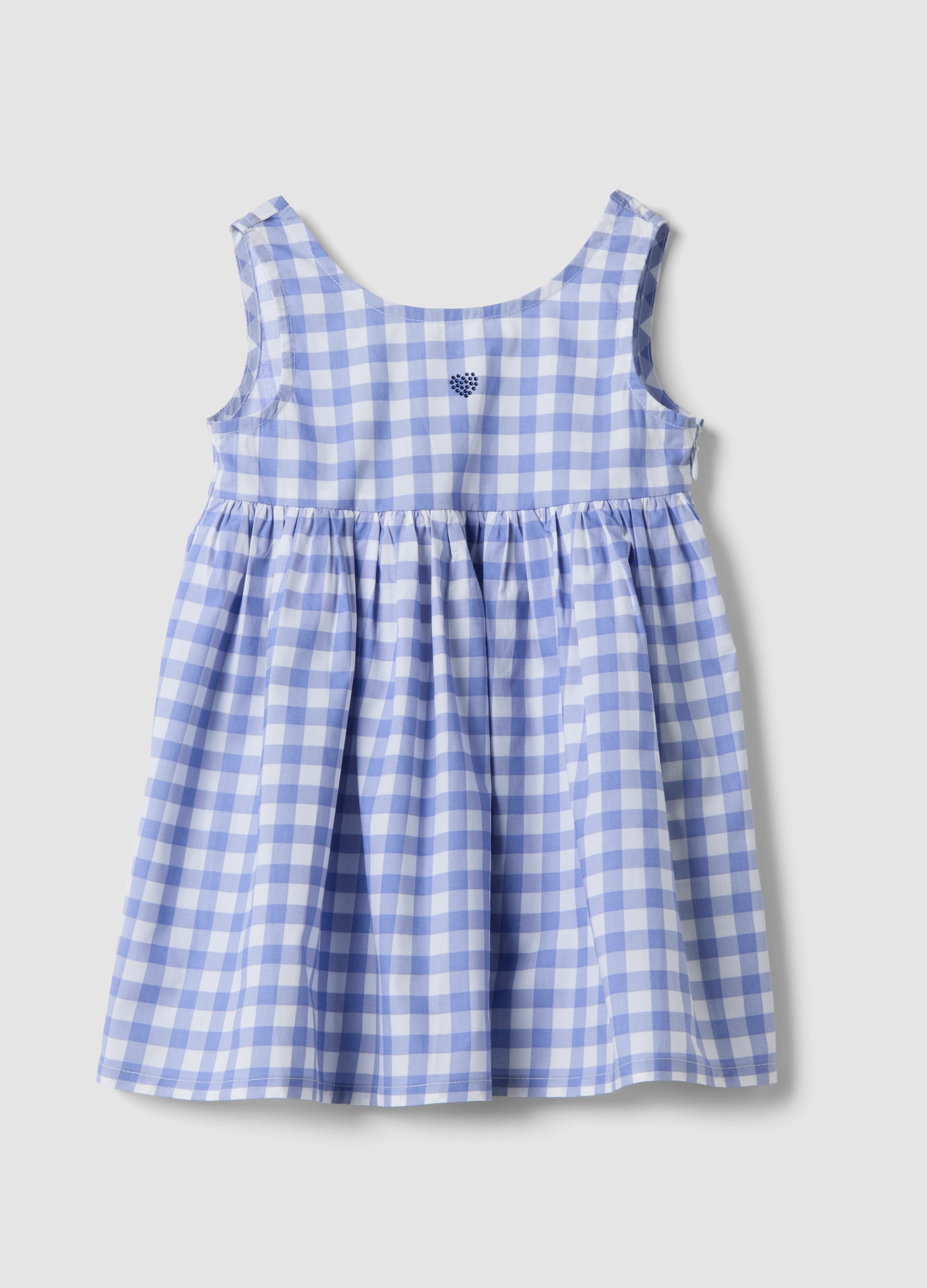 Vestito In Puro Cotone A Quadri Multicolor Da Bimba Regular Fit