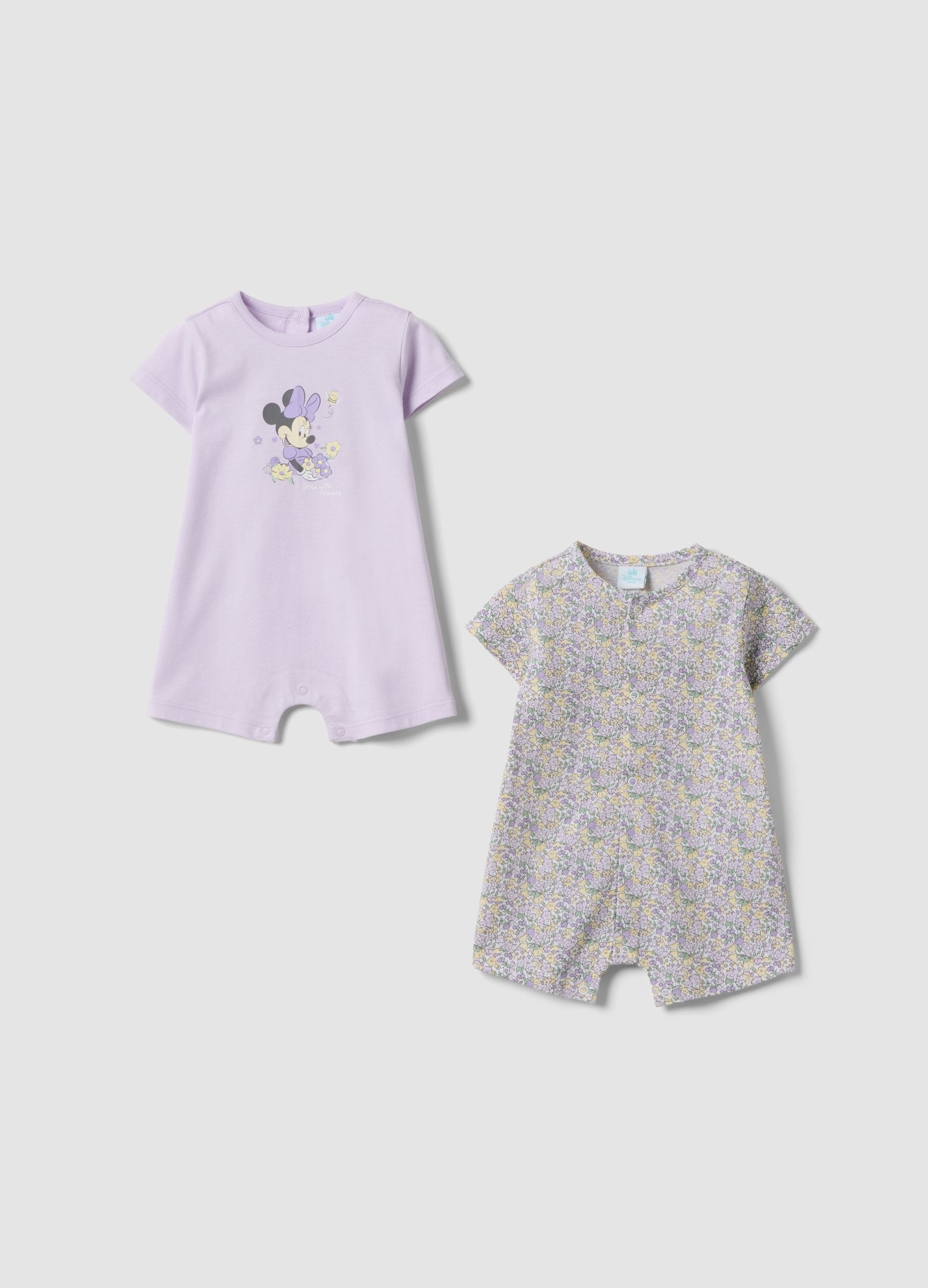 Bipack Tutine In Puro Cotone Multicolor Da Neonata Con Minnie