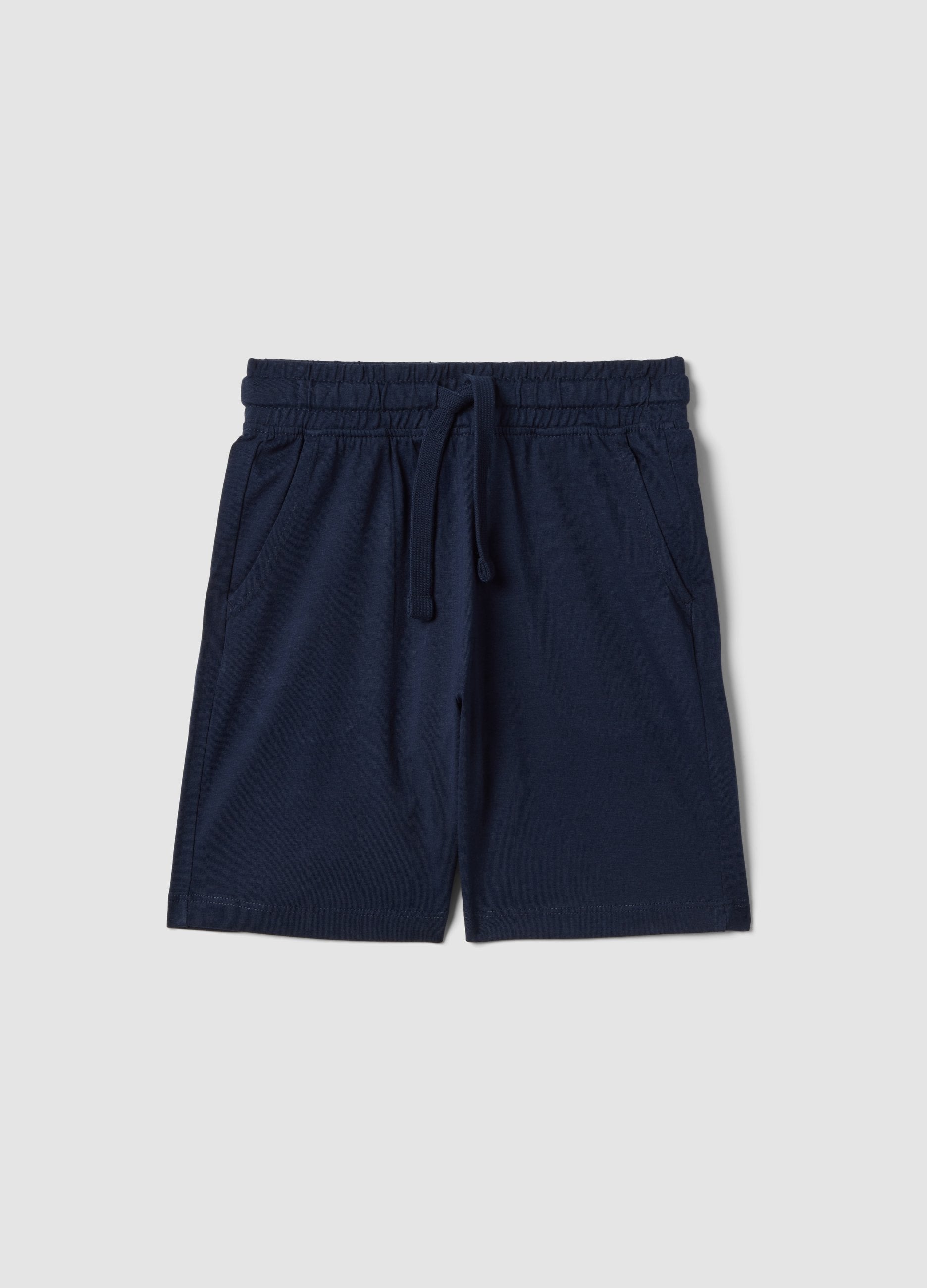 Short In Puro Cotone Blu Da Bambino Regular Fit