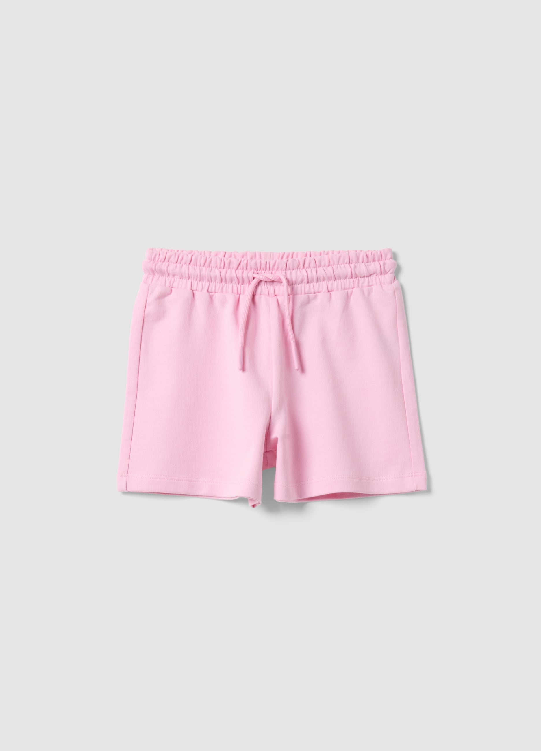Shorts In Puro Cotone Rosa Da Bambina Regular Fit