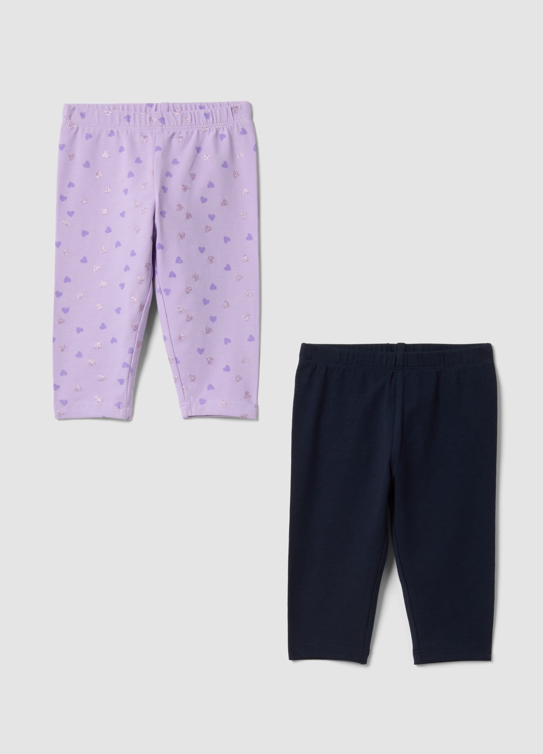 Bipack Leggings In Cotone Elasticizzato Multicolor Per Bimba