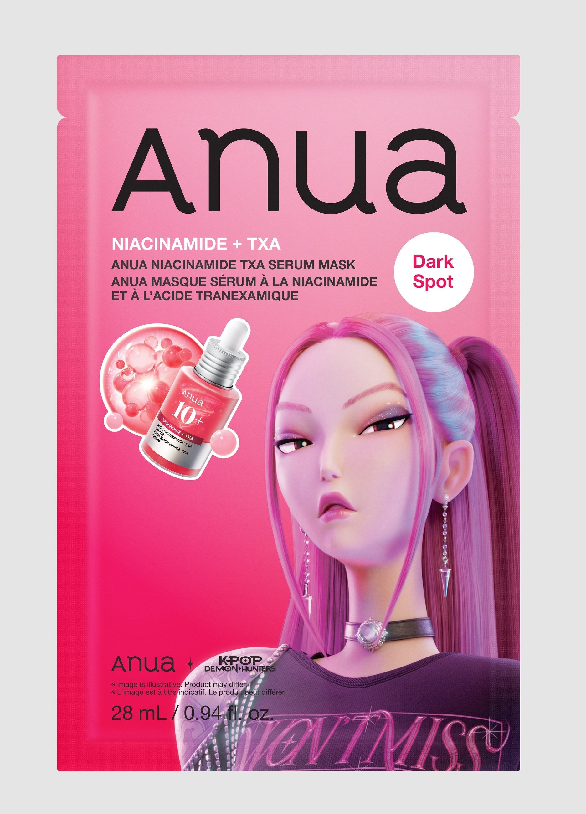 Niacinamide Txa Serum Mask 28ml - Anua Kpop Demon Hunters