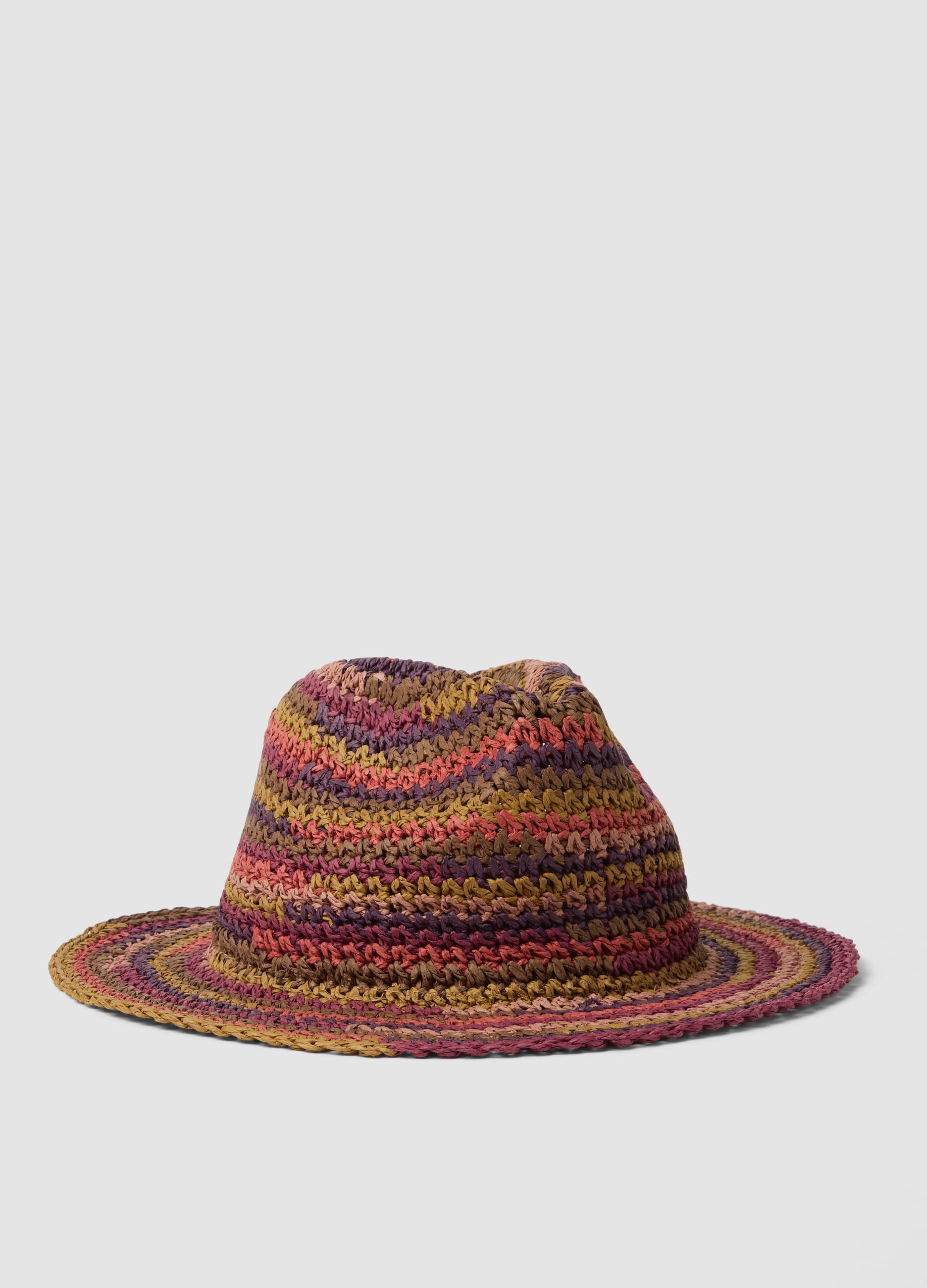 Cappello Multicolor In Tessuto Carta Lavorazione Jersey