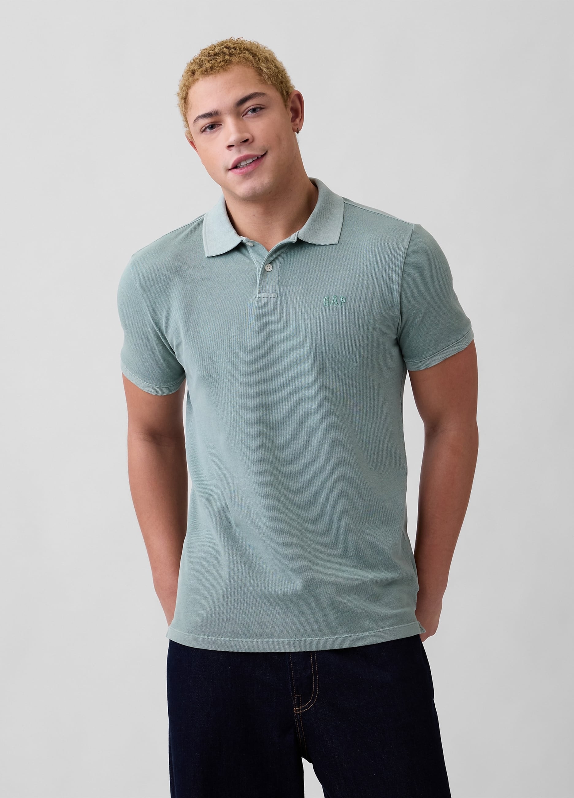 Polo A Maniche Corte In Cotone Con Logo Gap