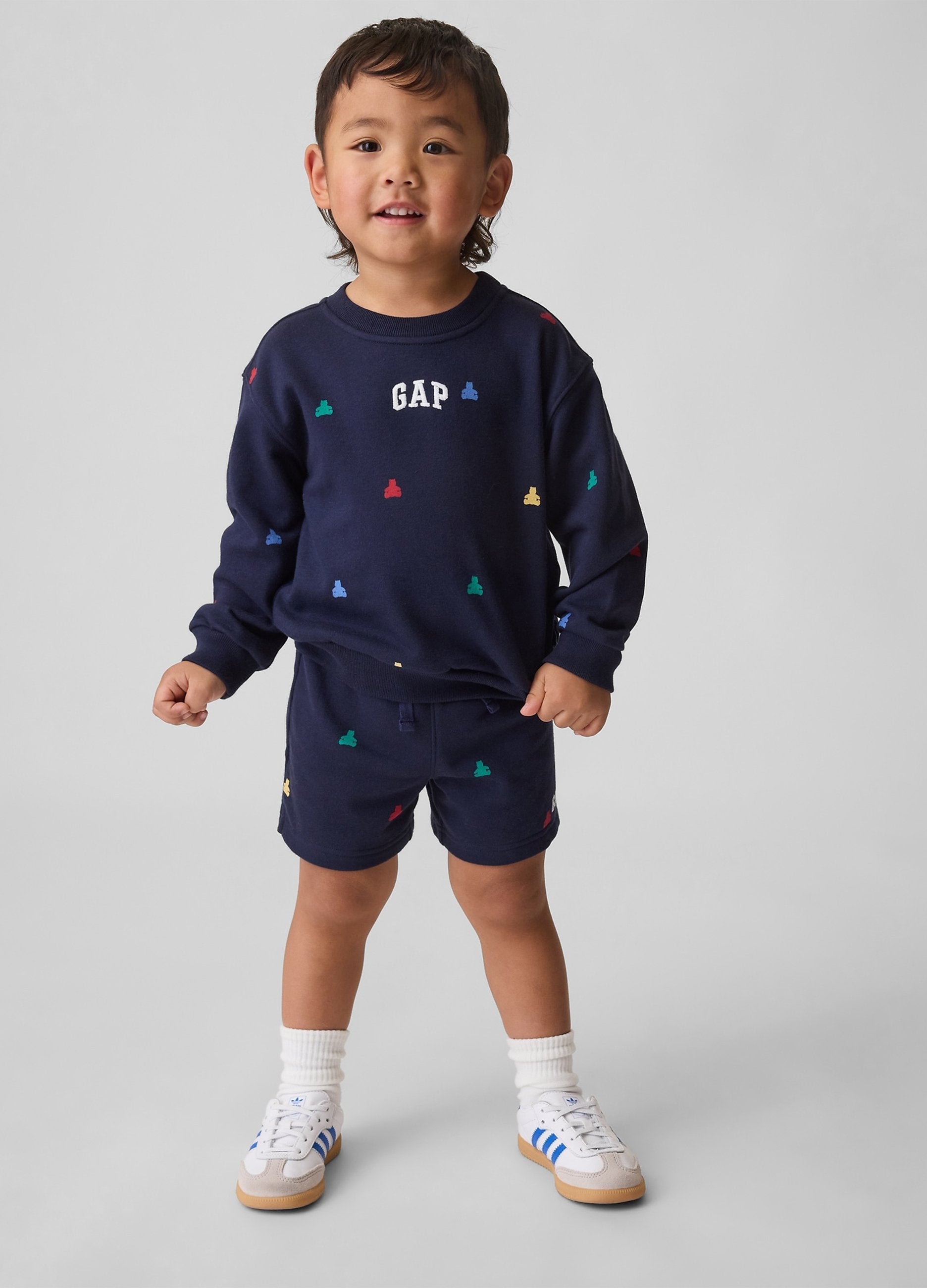 Set Felpa E Shorts In Misto Cotone Con Logo Gap